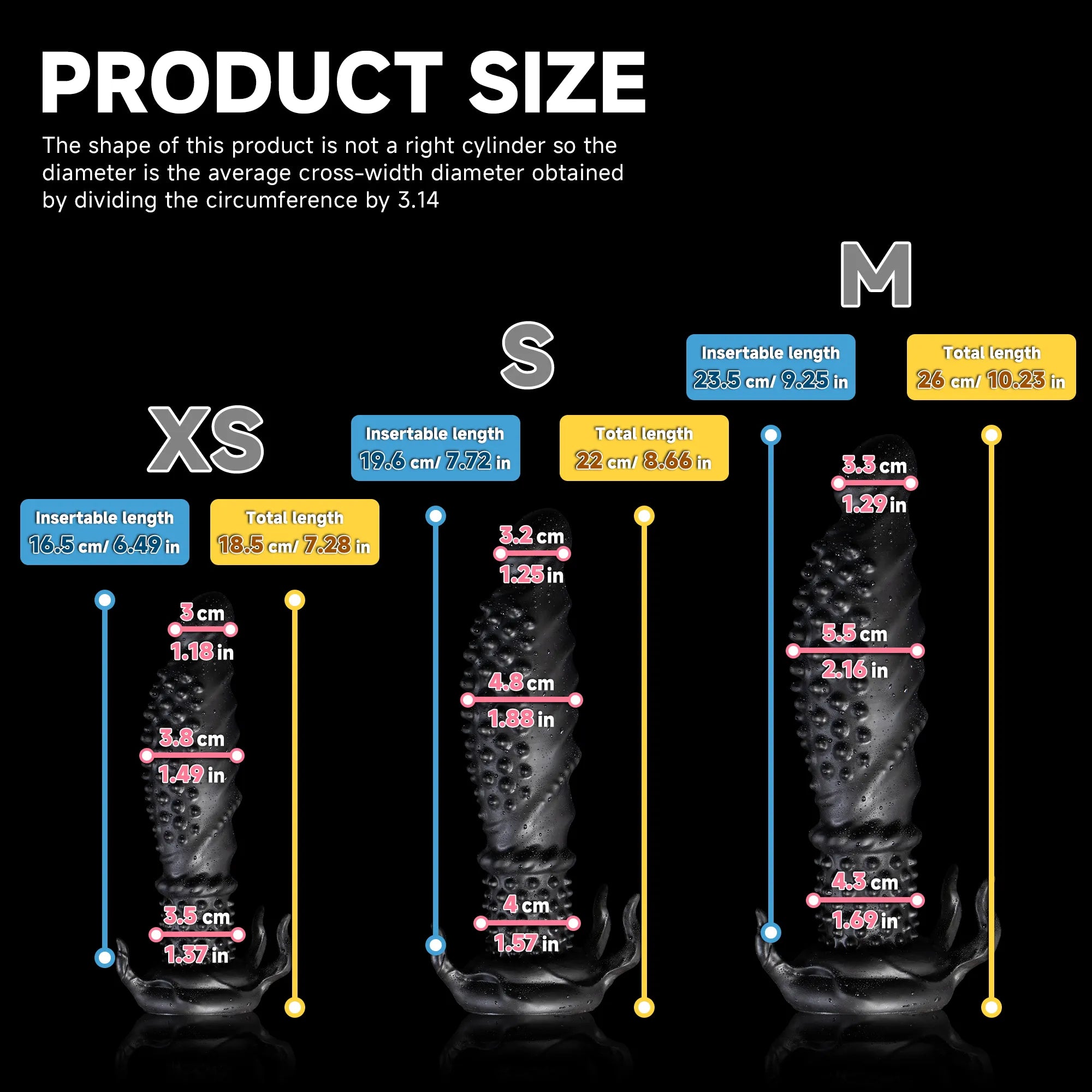 "Abyss" Spiked Dildo | Black Monster Dildo | Platinum Silicone - Oieffur