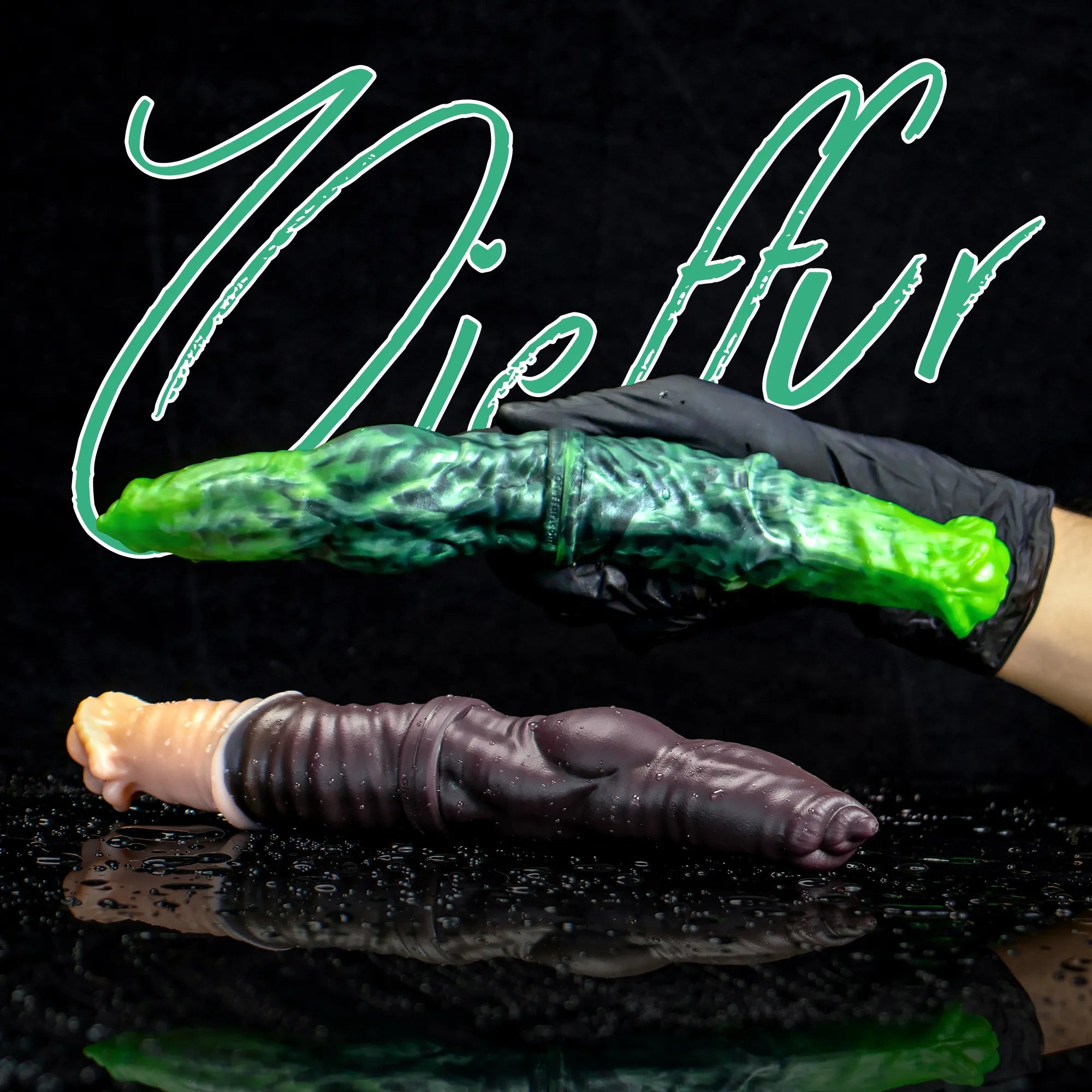 Dual Sensation Platinum Silicone Double-Ended Dildo | Realistic Horse and Dog Designs - Oieffur