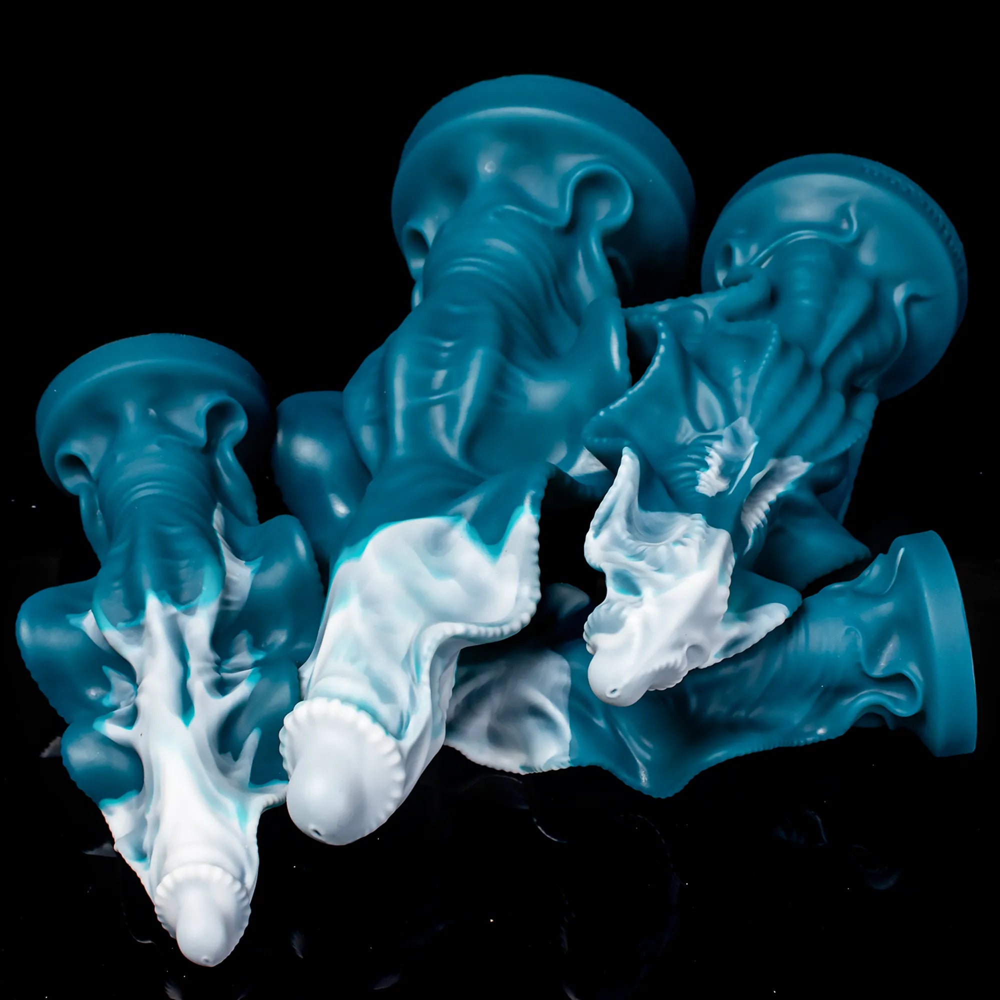 "Surge Wing"Dragon Dildo - Silicone Knot Design with Suction Cup - Oieffur