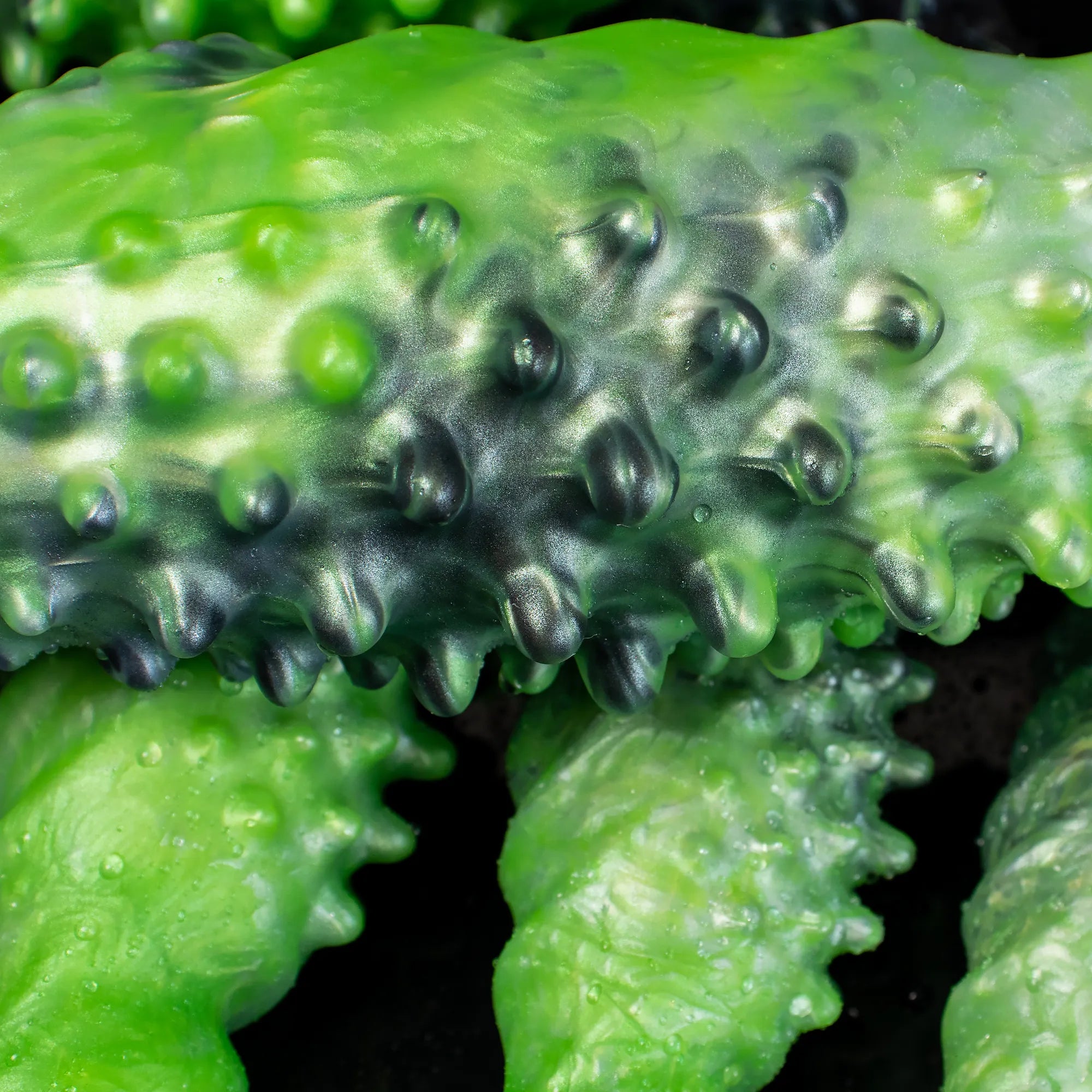 "Abyss" Spiked Dildo | Black Monster Dildo | Platinum Silicone - Oieffur