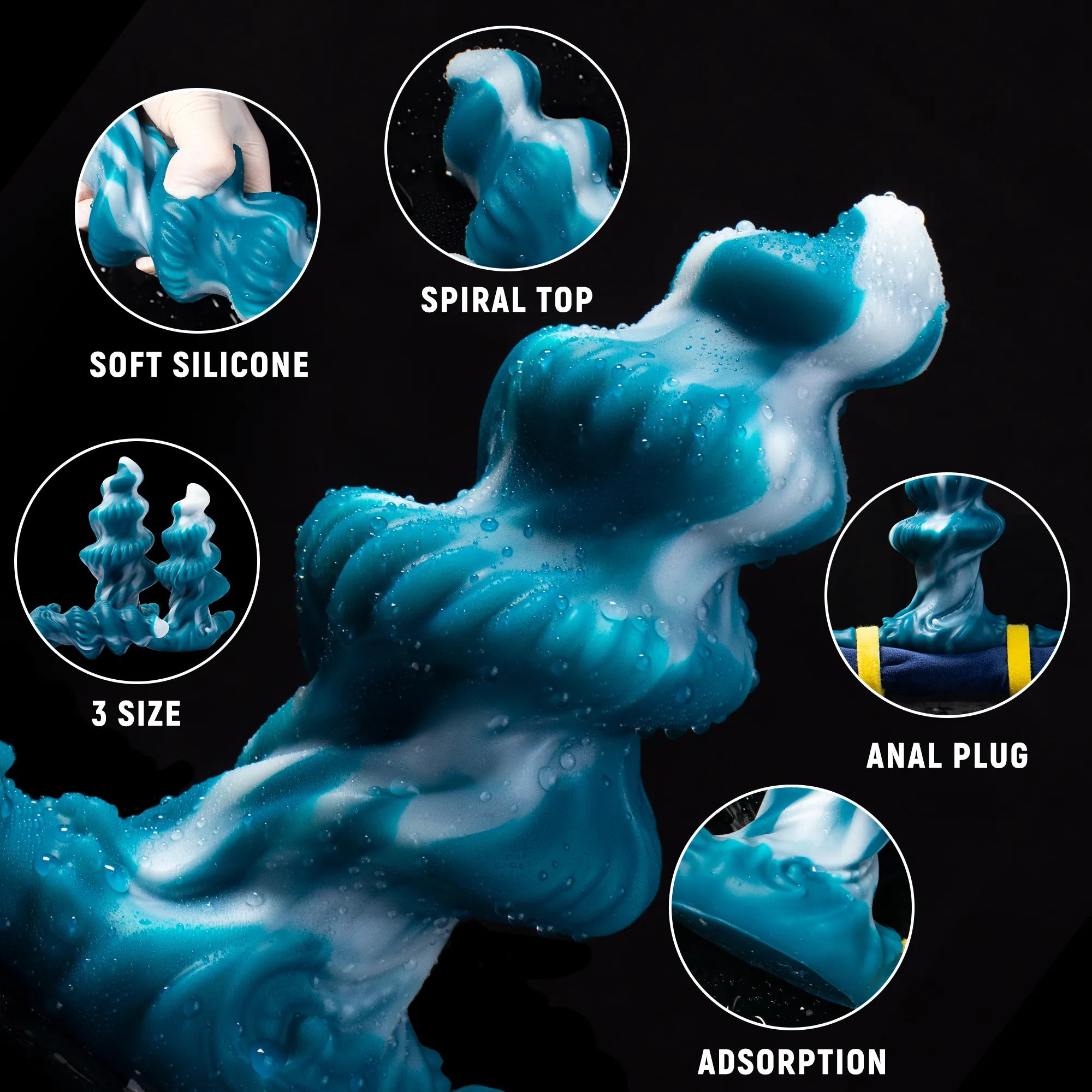 Shark Egg Spiral Anal Plug - Elevate Your Pleasure, Available in Three Sizes - Oieffur