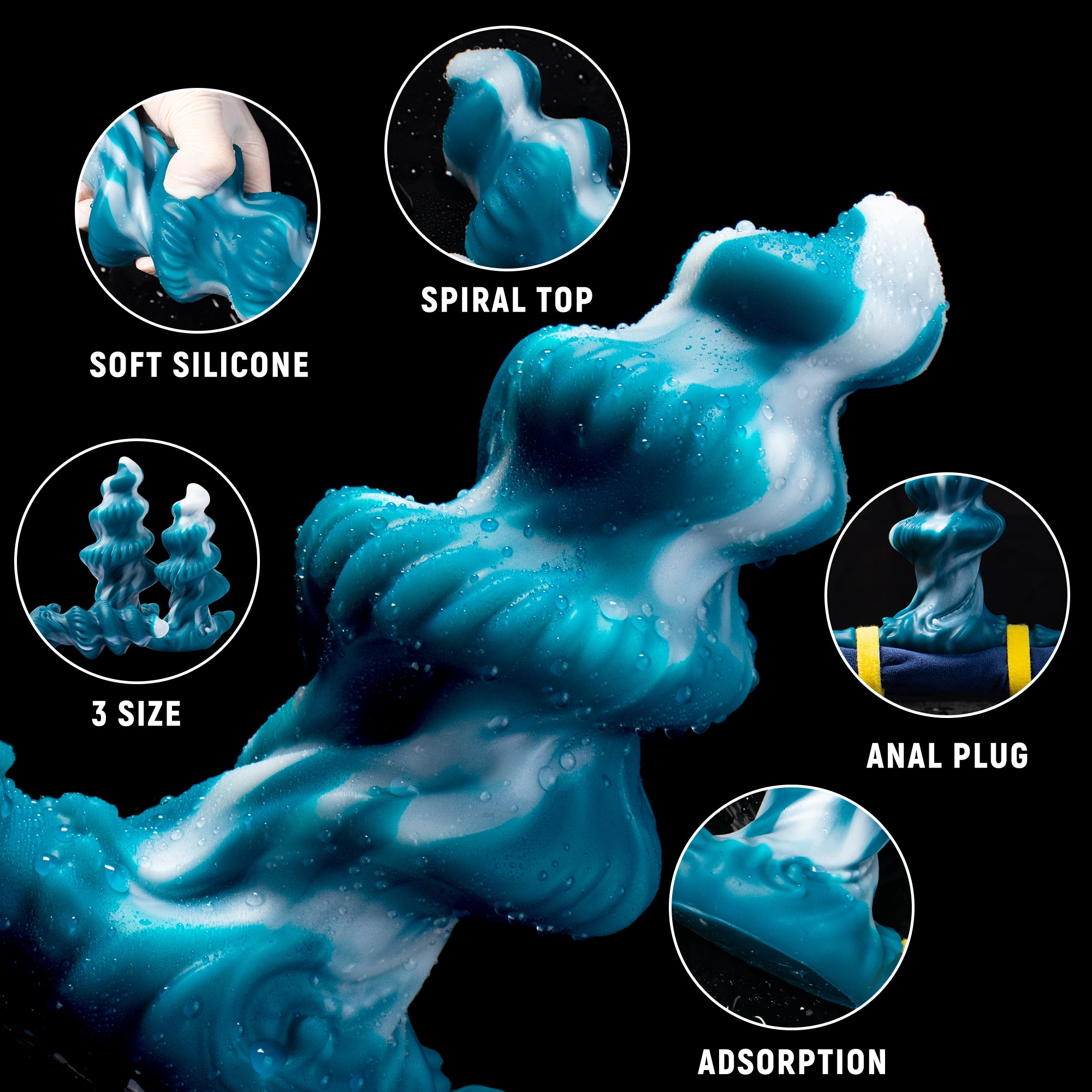 Shark Egg Spiral Anal Plug - Elevate Your Pleasure, Available in Three Sizes