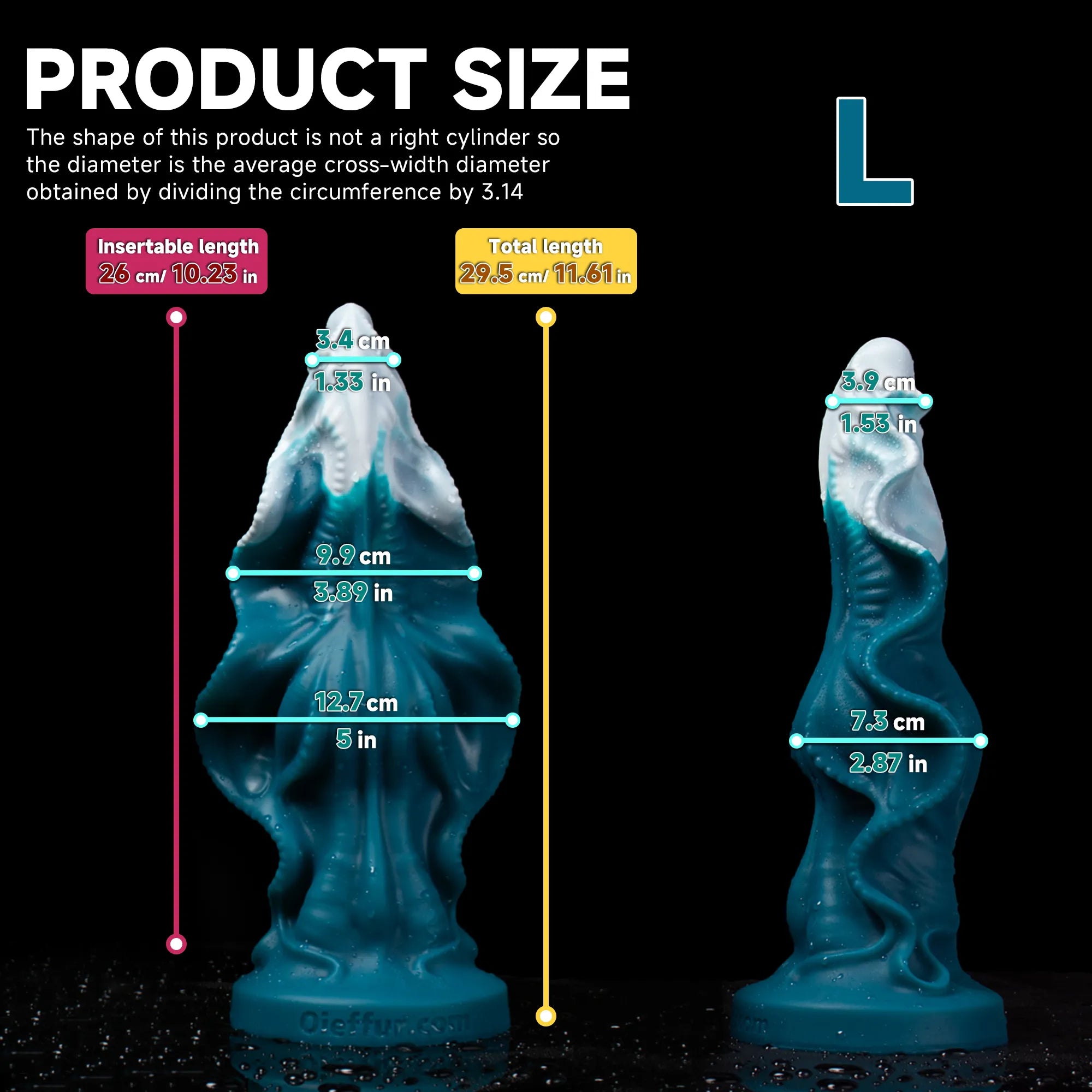 "Surge Wing"Dragon Dildo - Silicone Knot Design with Suction Cup - Oieffur