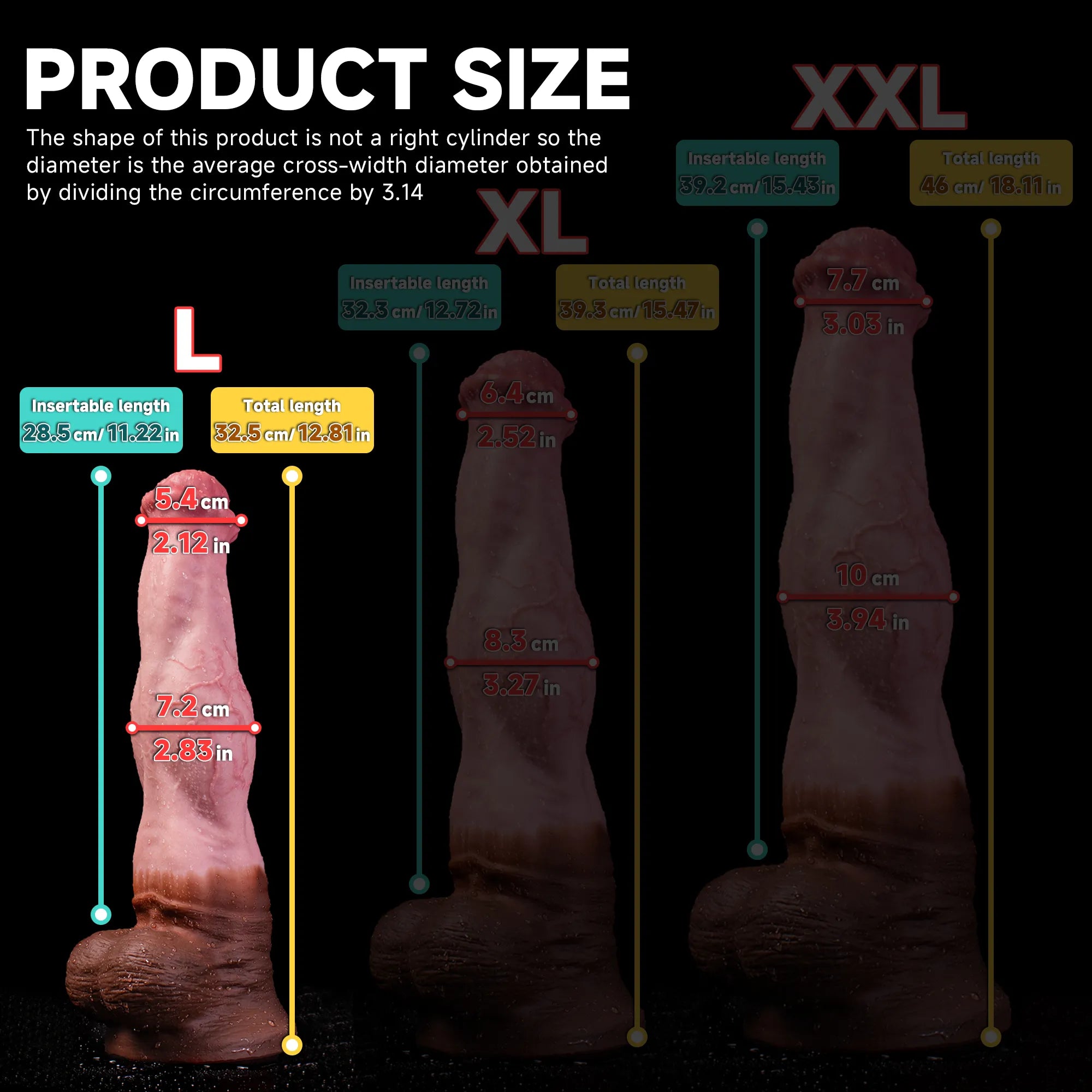 Strong Bow Horse Dildo - Multiple Sizes with Realistic Details - Oieffur