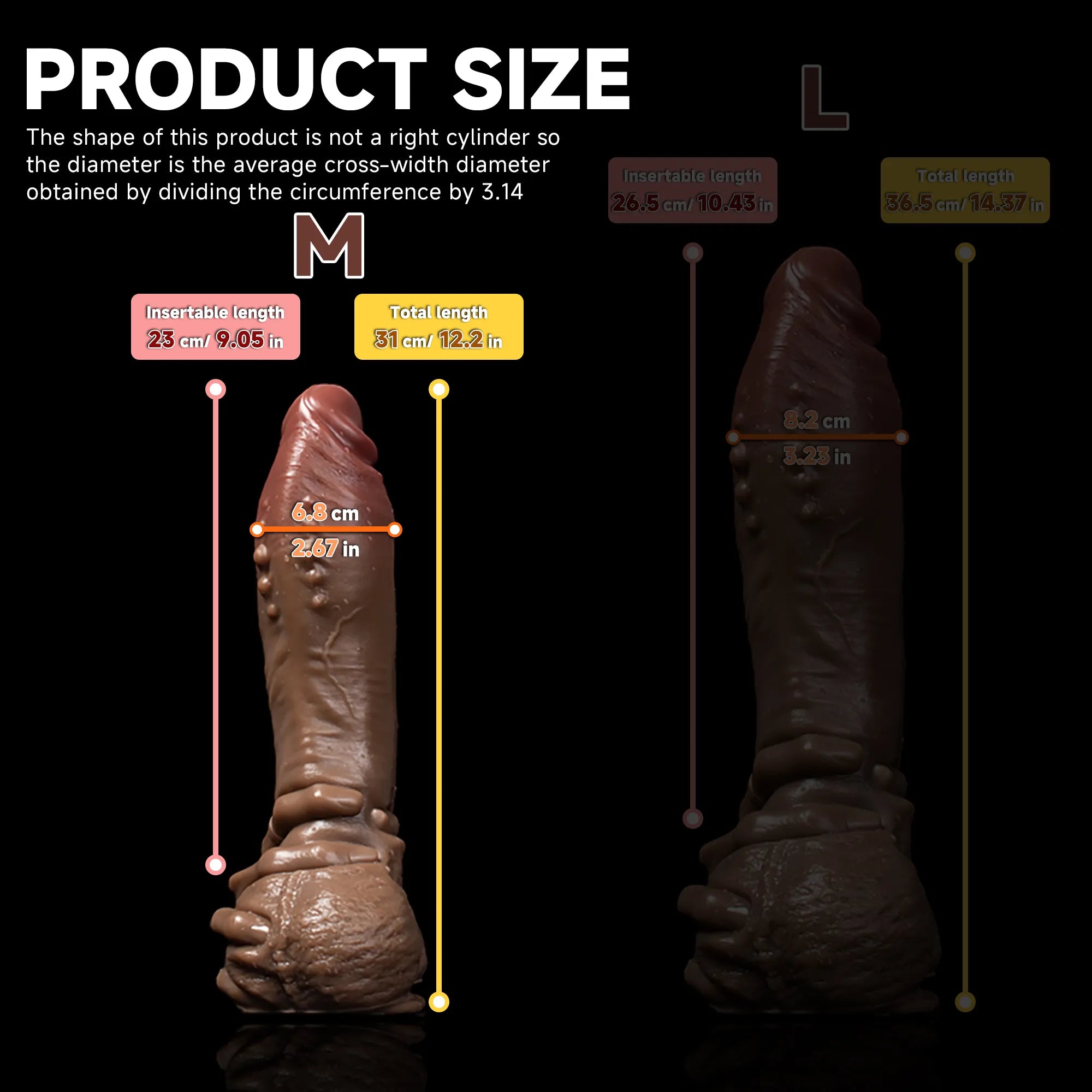 Hot Surge Fantasy Realistic Dildo - Dual Layer Design, Realistic Texture, Safe Material - Oieffur