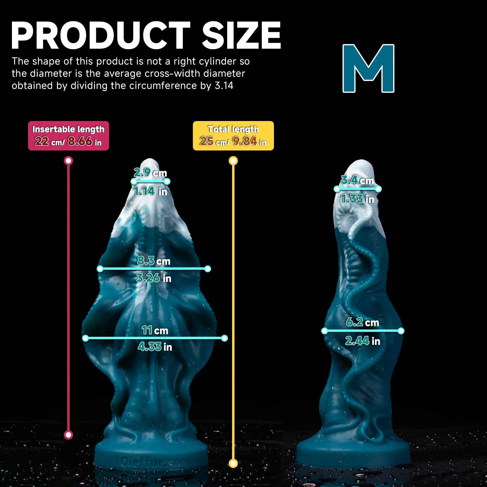 "Surge Wing"Dragon Dildo - Silicone Knot Design with Suction Cup - Oieffur