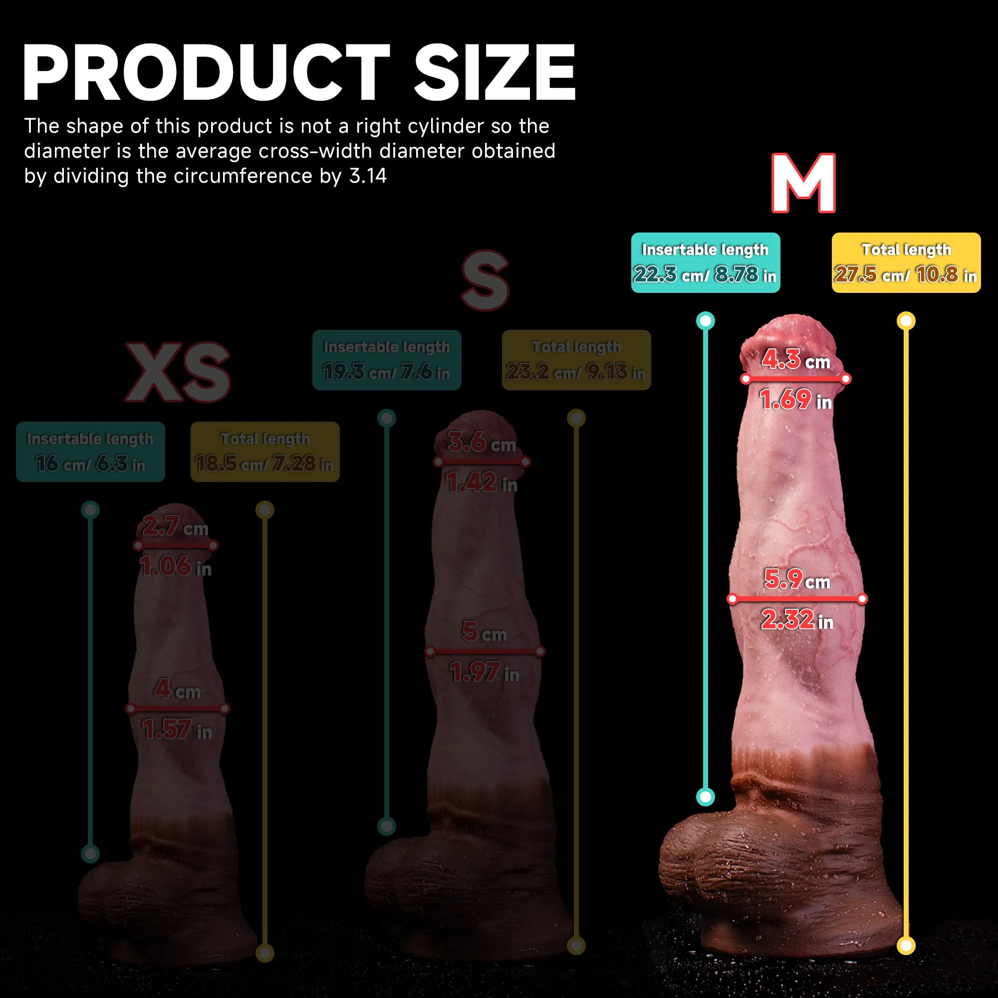Strong Bow Horse Dildo - Multiple Sizes with Realistic Details - Oieffur