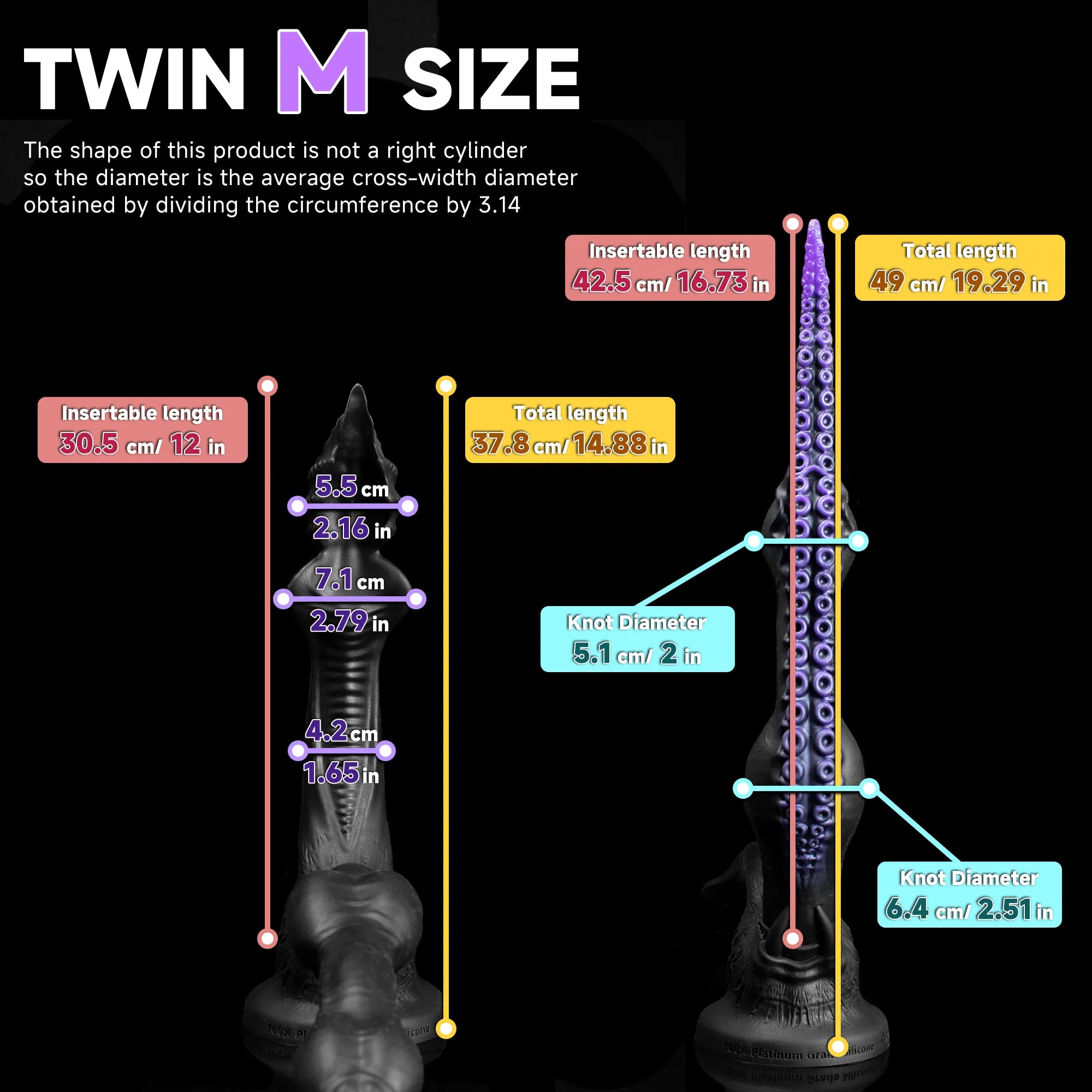 Twin Fantasy Double Ended Dildo -Alien Tentacle Design - Oieffur
