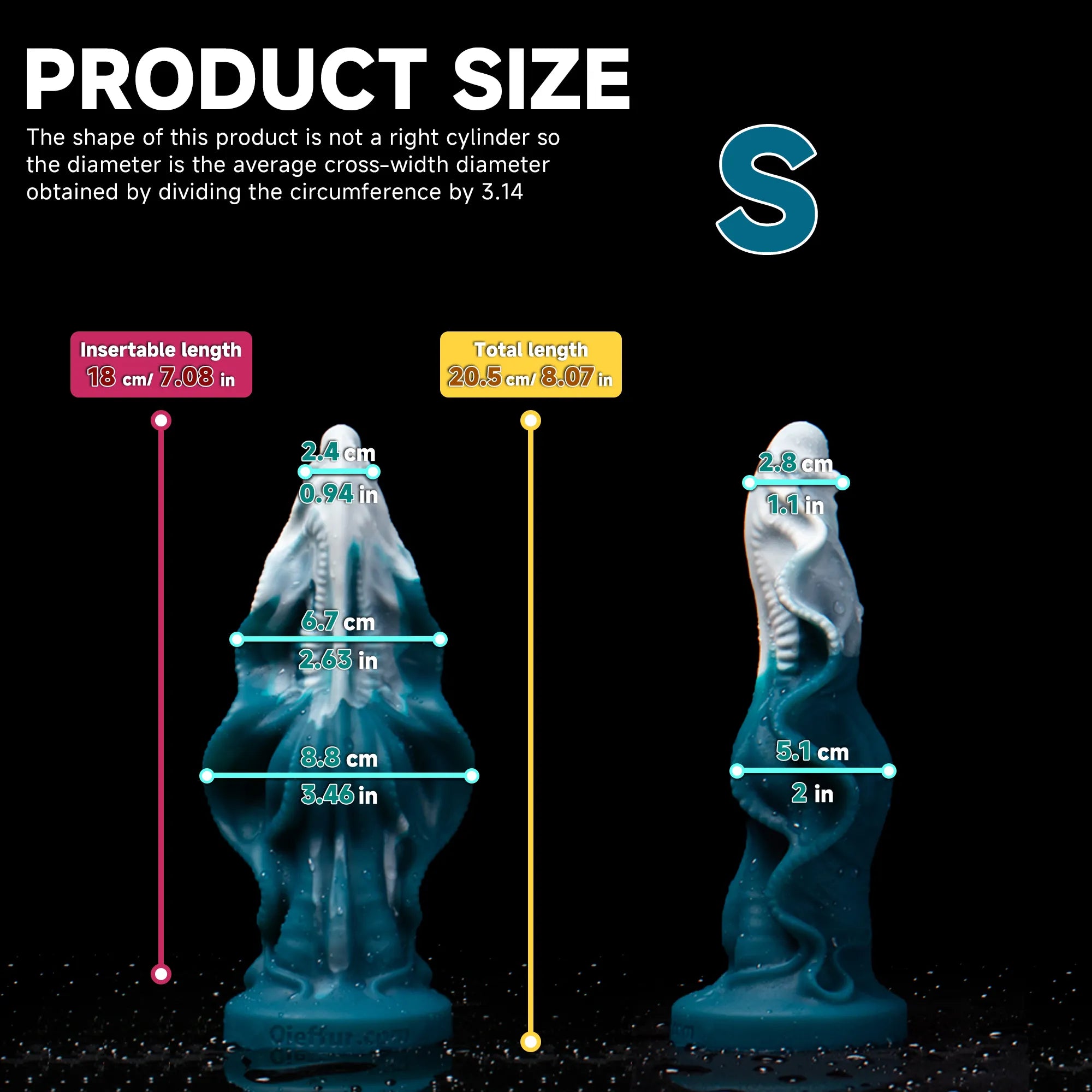 "Surge Wing"Dragon Dildo - Silicone Knot Design with Suction Cup - Oieffur