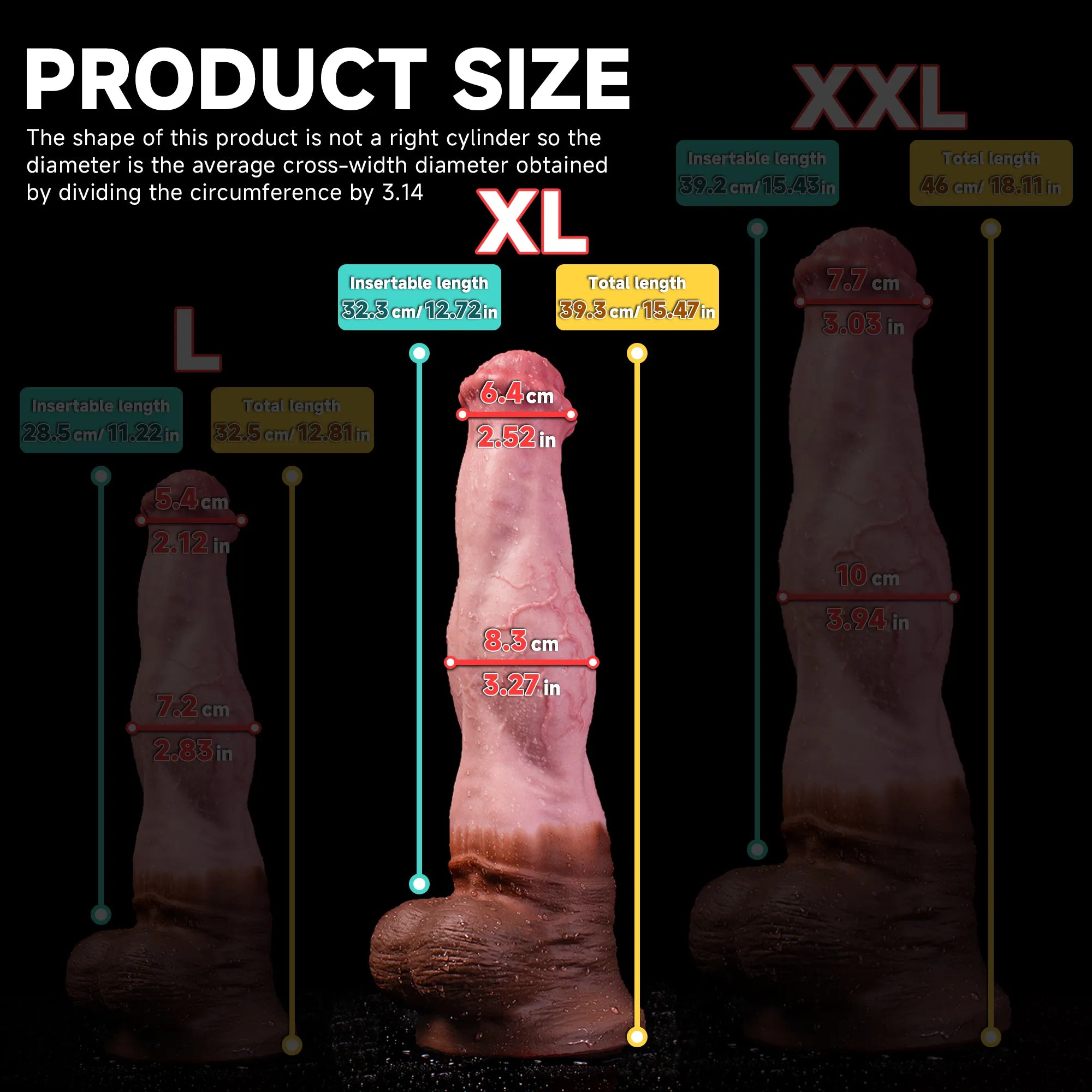 Strong Bow Horse Dildo - Multiple Sizes with Realistic Details - Oieffur