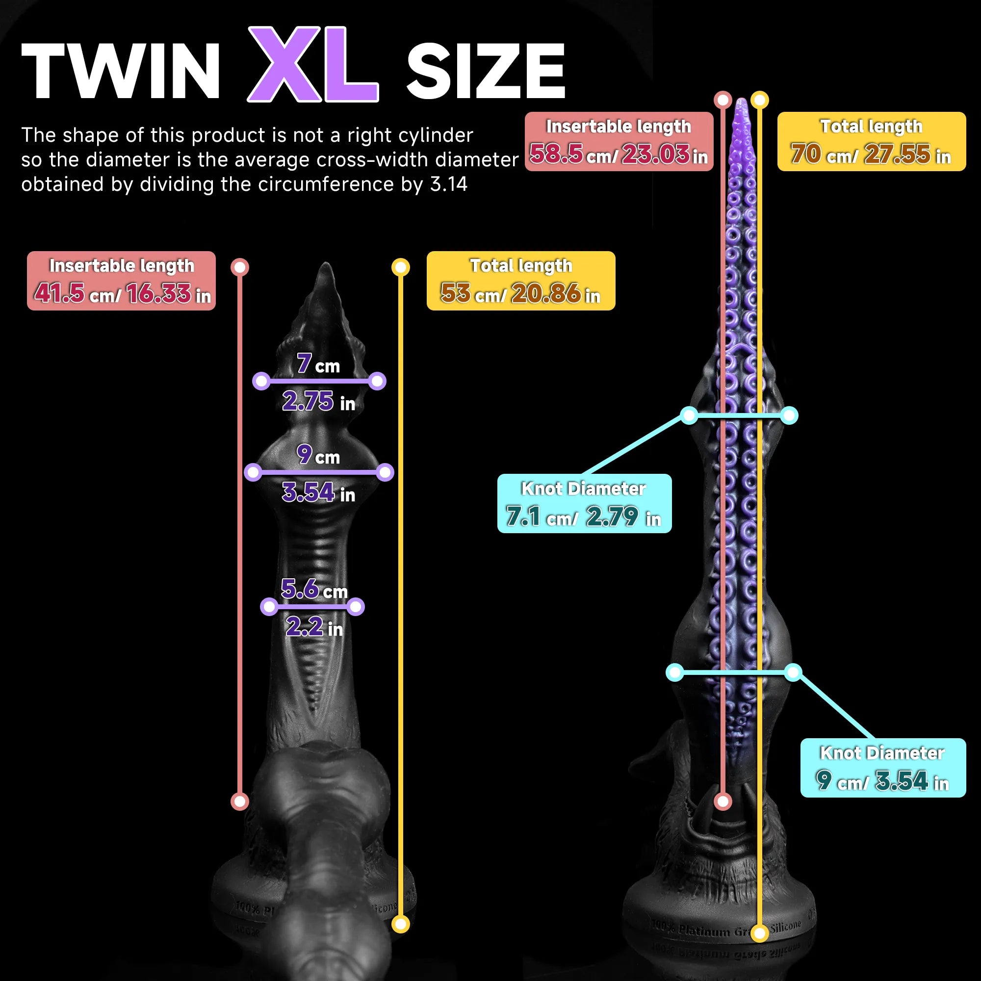 Twin Fantasy Double Ended Dildo -Alien Tentacle Design - Oieffur