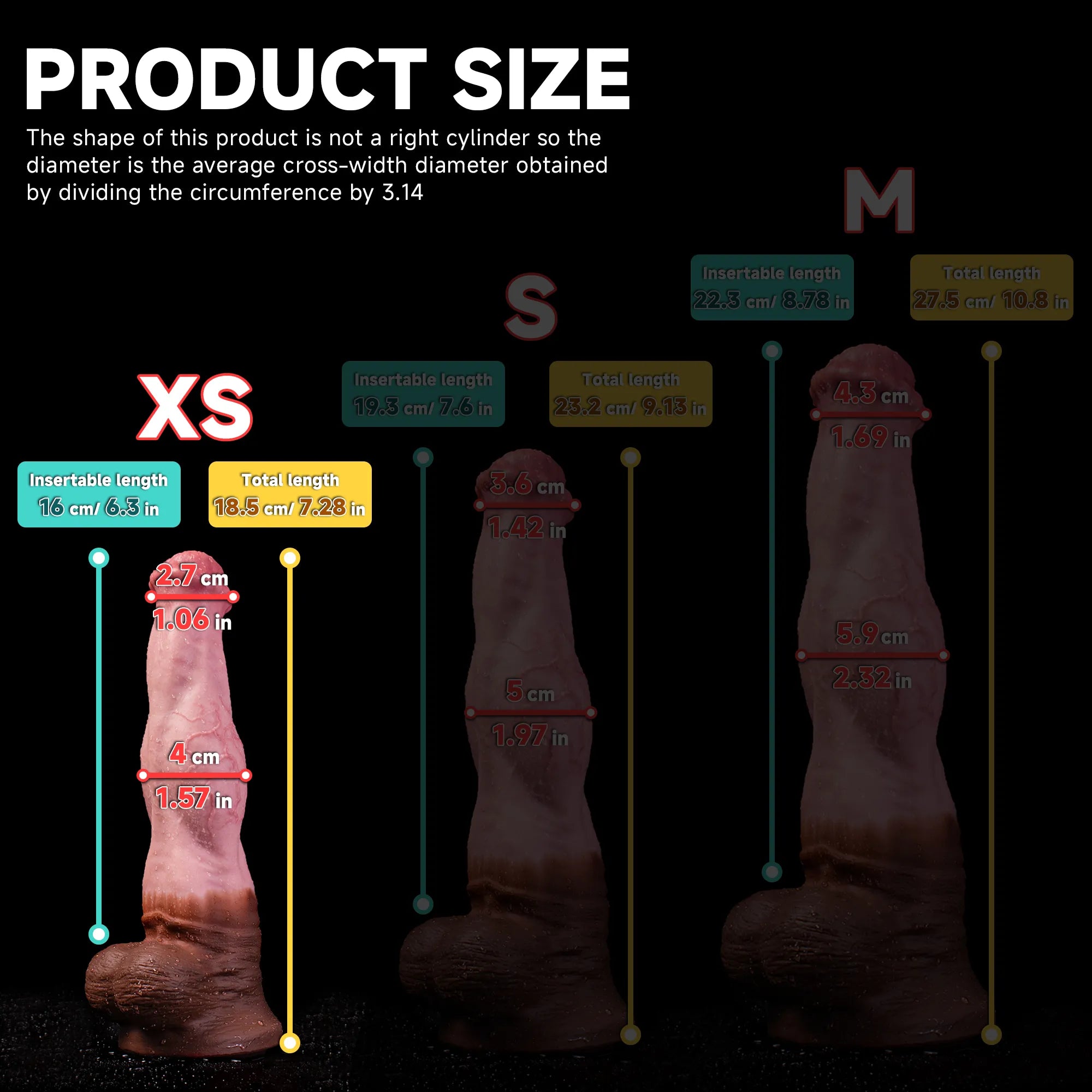 Strong Bow Horse Dildo - Multiple Sizes with Realistic Details - Oieffur