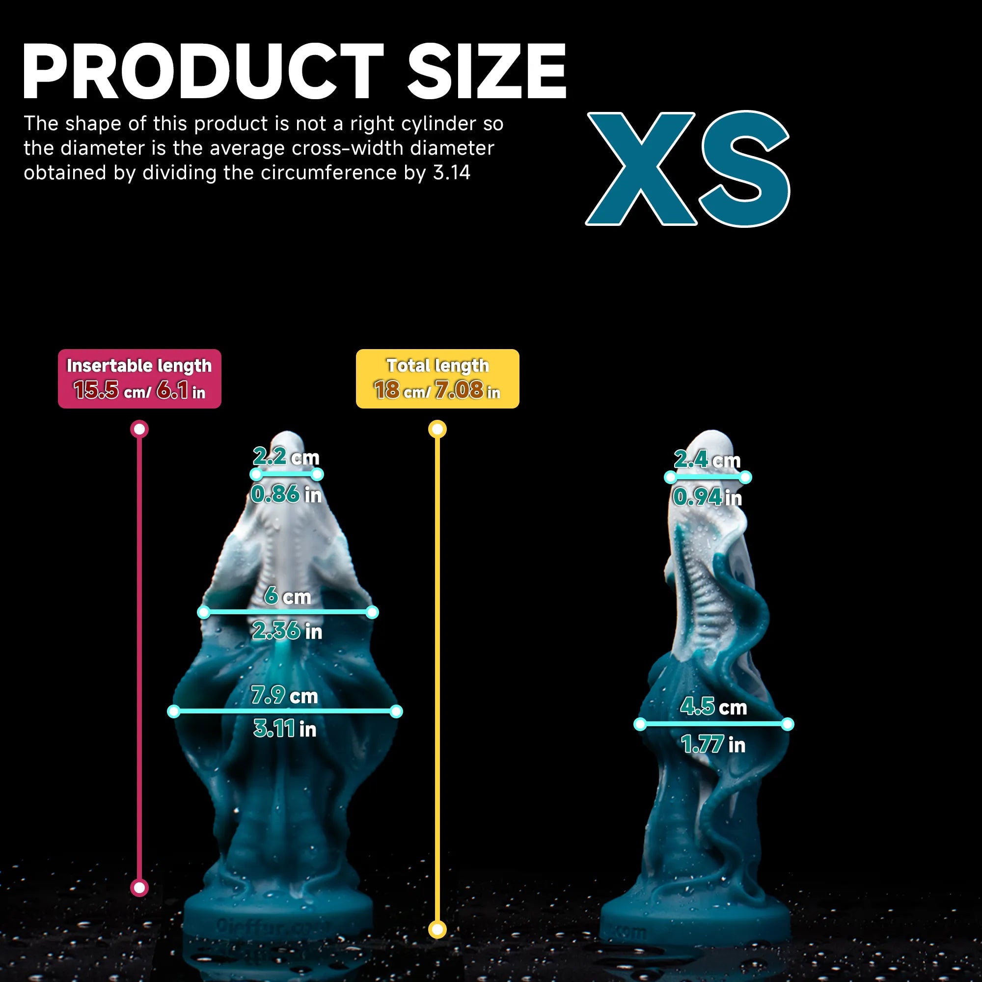 "Surge Wing"Dragon Dildo - Silicone Knot Design with Suction Cup - Oieffur