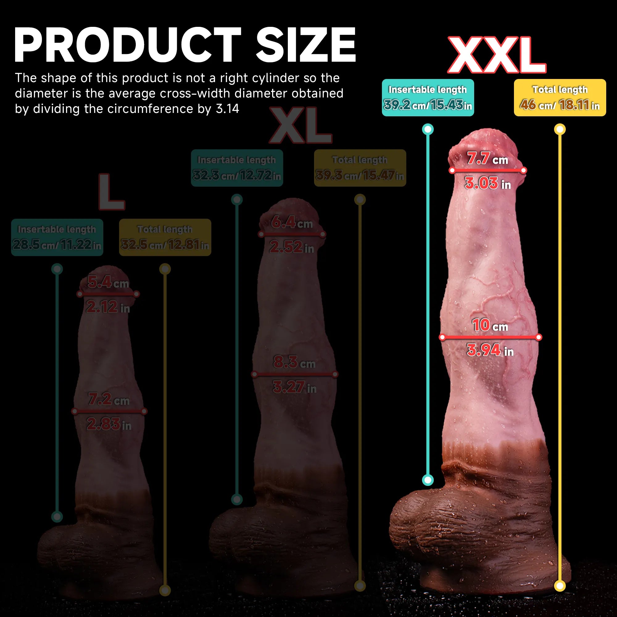Strong Bow Horse Dildo - Multiple Sizes with Realistic Details - Oieffur