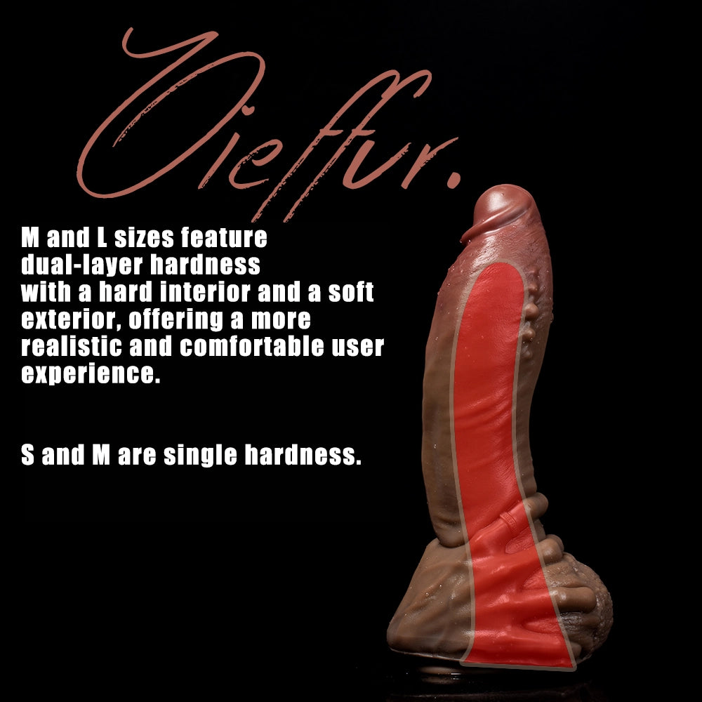 Hot Surge Fantasy Realistic Dildo - Dual Layer Design, Realistic Texture, Safe Material - Oieffur