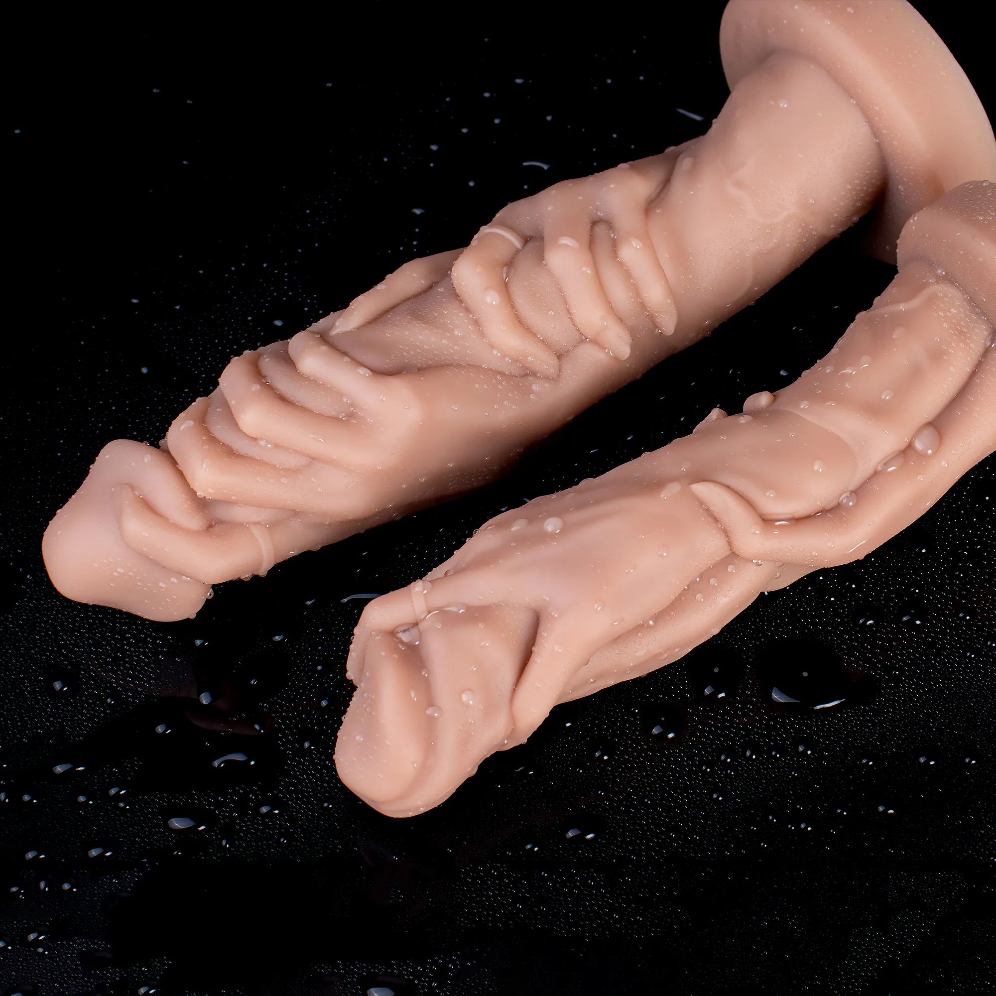 Handheld Rooster Realistic Dildo - Platinum Silicone, Unique Hand-Grip Design - Oieffur
