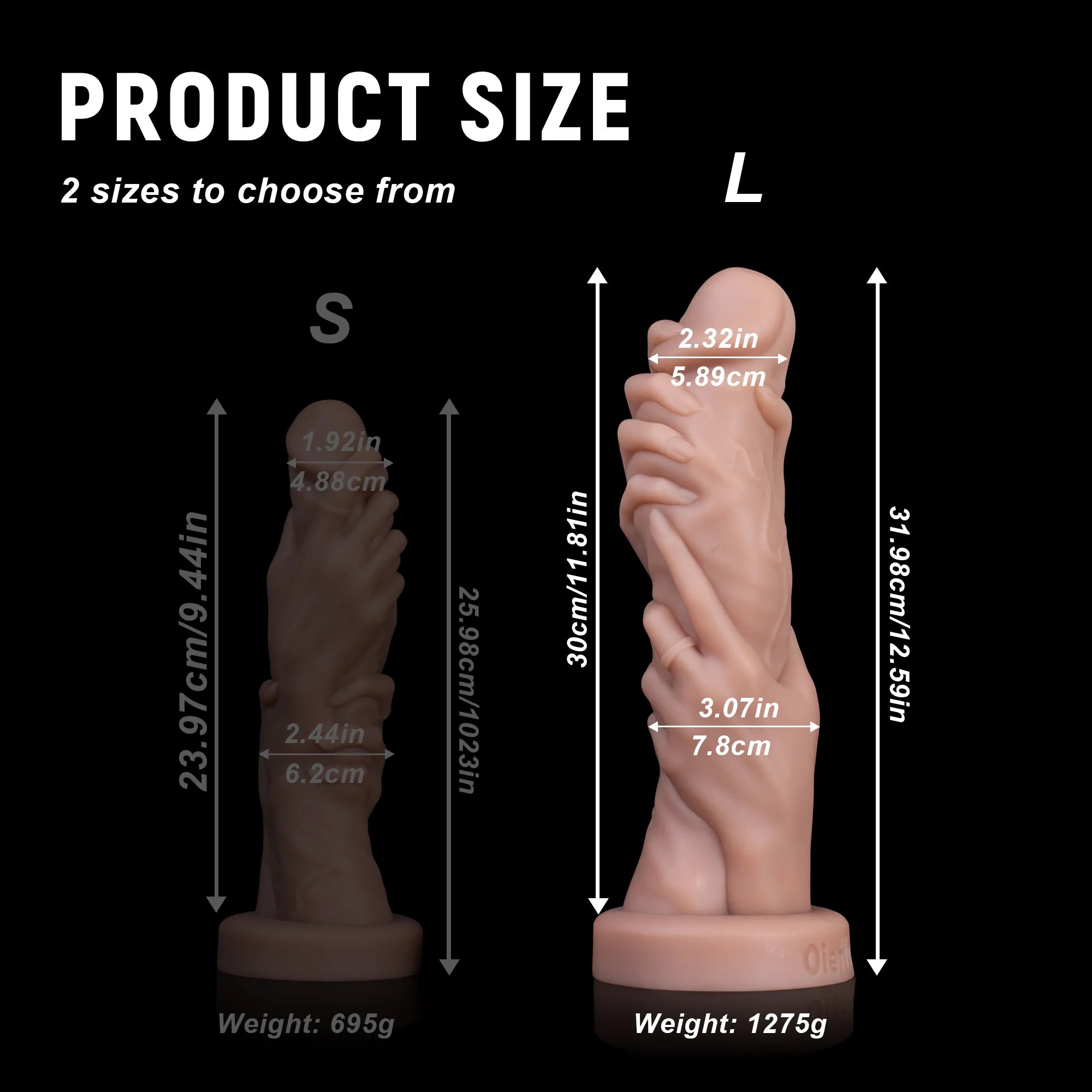 Handheld Rooster Realistic Dildo - Platinum Silicone, Unique Hand-Grip Design - Oieffur