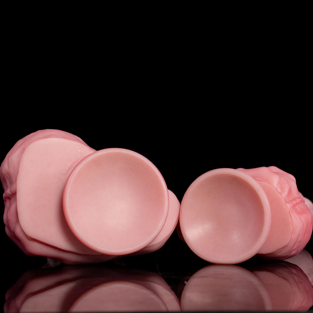 Realistic dual-layer fantasy dildo by Oieffur, featuring detailed texture and lifelike design for enhanced pleasure.