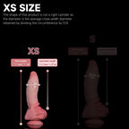 Realistic dual-layer fantasy dildo by Oieffur, featuring lifelike texture and detailed design for a realistic experience.