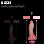 Realistic Hot Surge Fantasy Dildo by Oieffur with dual-layer design, detailed texture, and lifelike appearance for intimate pleasure.