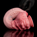 Realistic dual-layer Hot Surge Fantasy dildo by Oieffur, showcasing the detailed, textured design and lifelike appearance.