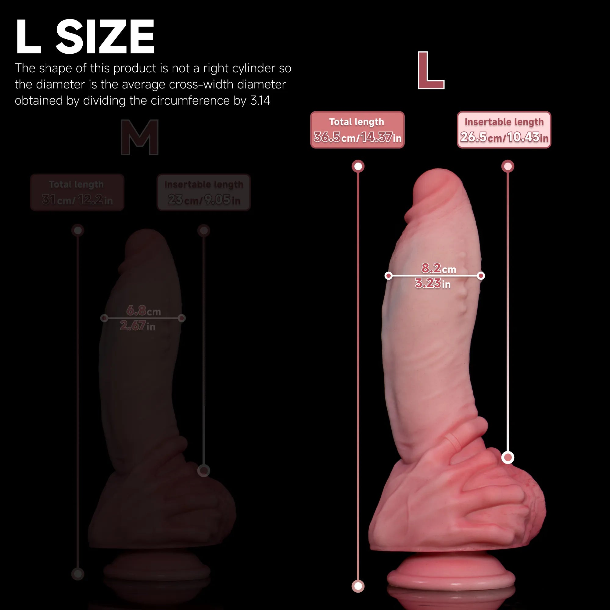 Hot Surge Fantasy Realistischer Dildo - Zweischichtiges Design, realistische Textur, sicheres Material