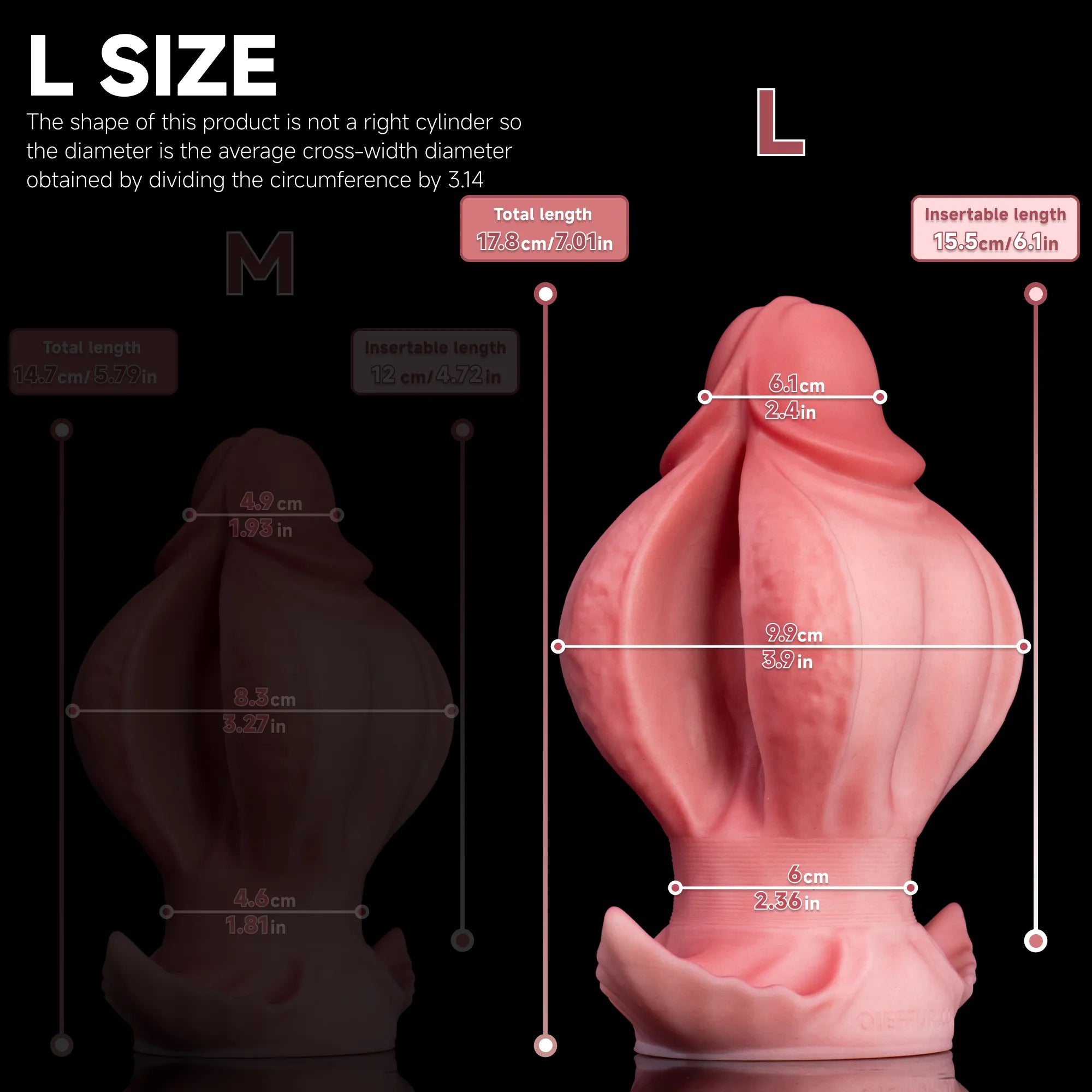 Oieffur Fissure Fantasy Stroker petal-textured platinum silicone fantasy dildo with detailed surface design and realistic shape.