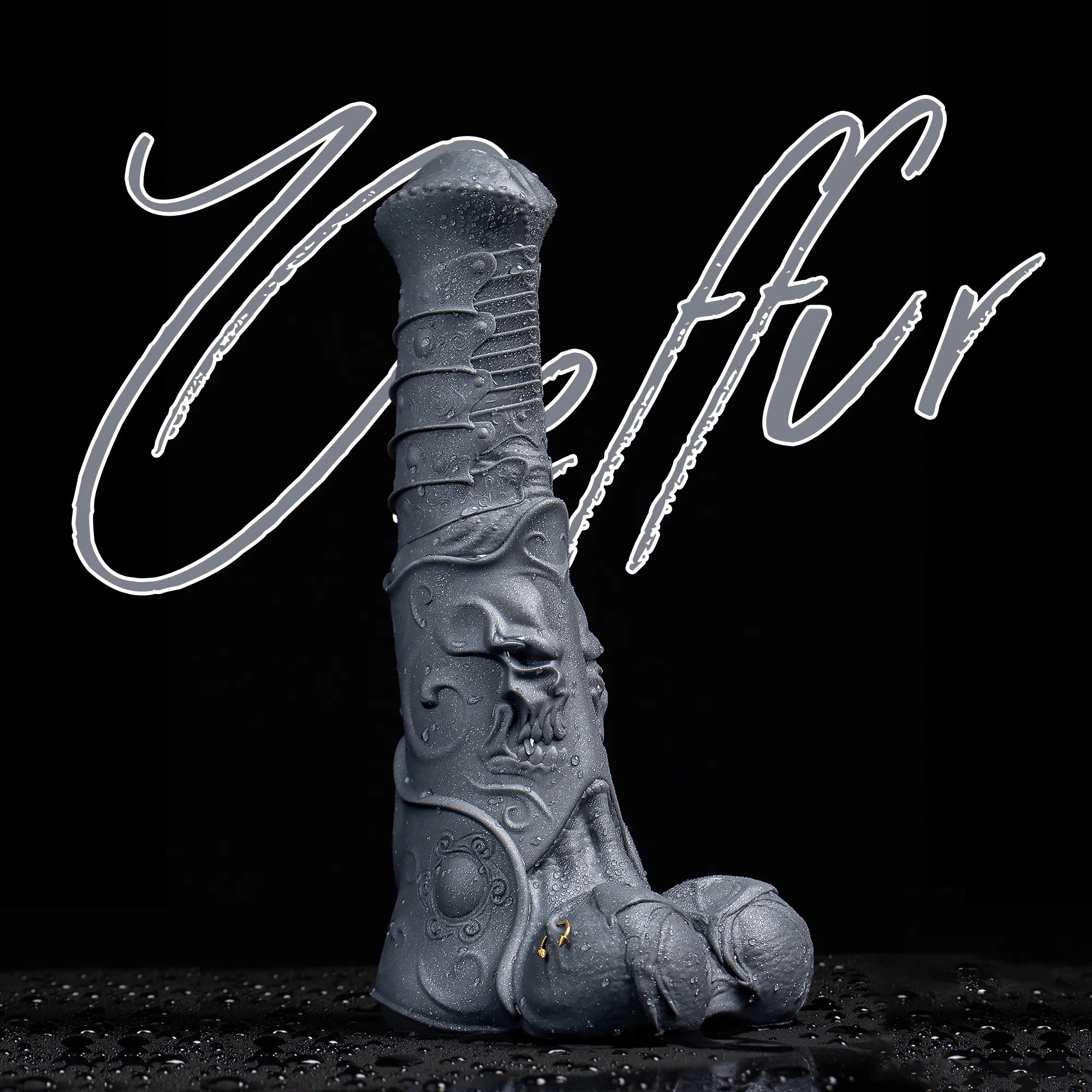 Silver Horse Dildo - Platinum Silicone with Lifelike Design - Oieffur