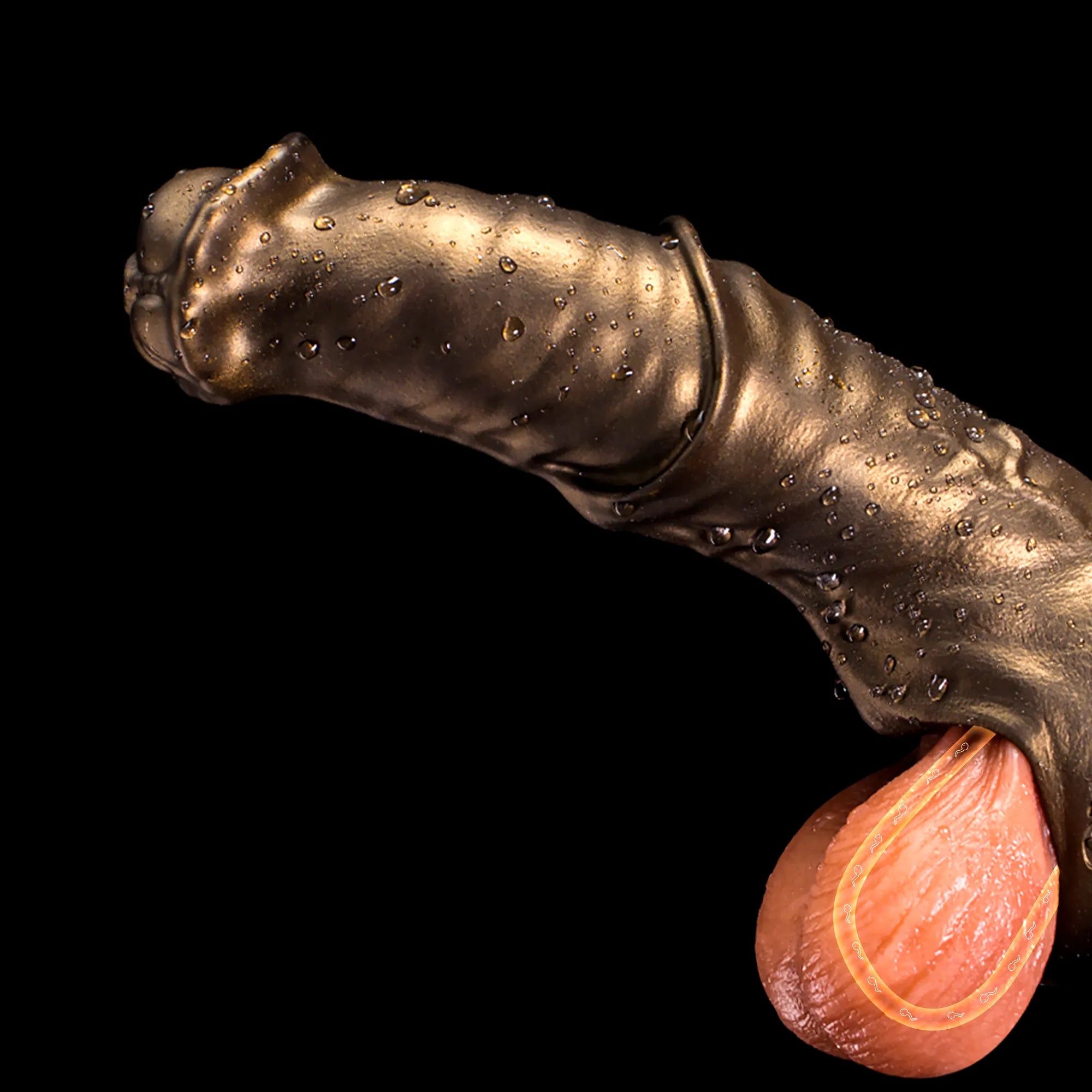 Warhorse Flexible Penis Sleeve Extender with Girth and Cock Ring Enhancement