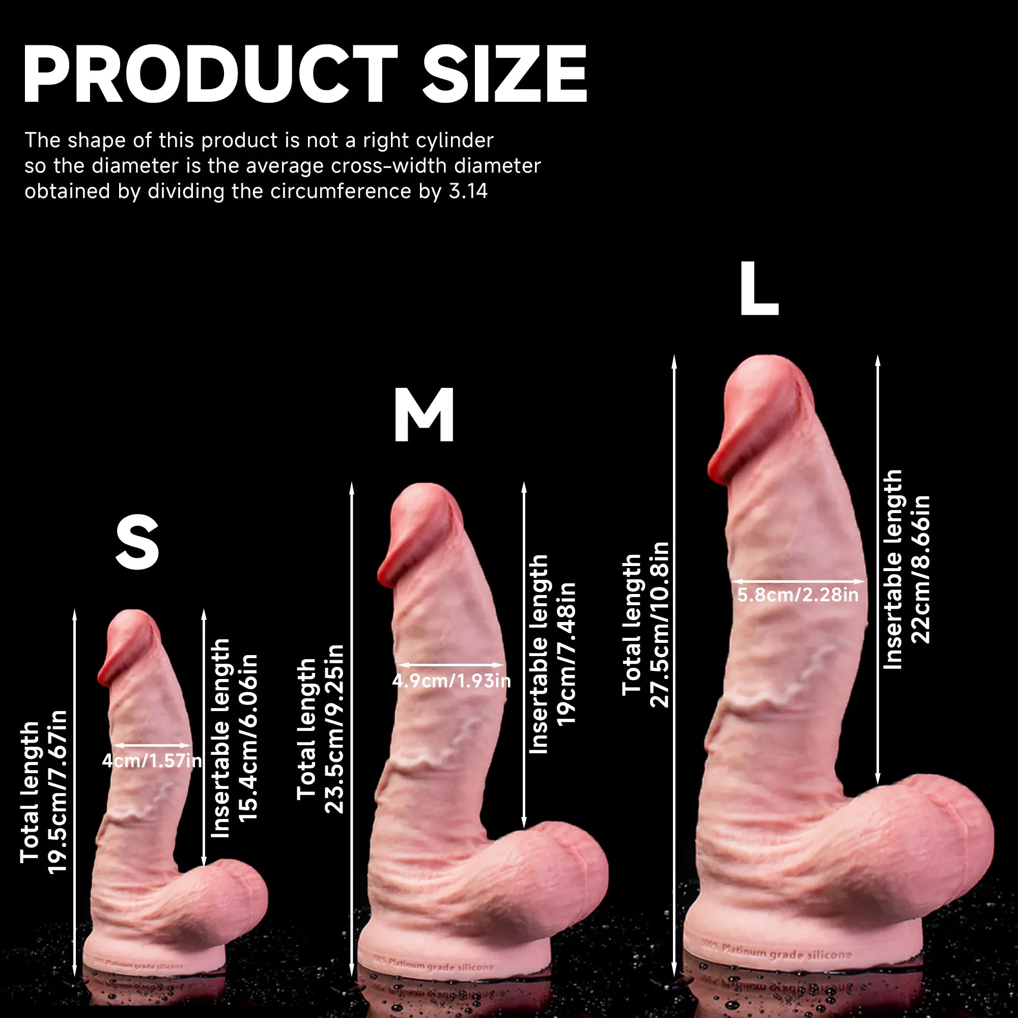 Vivid Realistic Dildo – Thick with Big Head and Gentle Curve