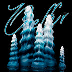 Oieffur Thick Conqueror Platinum silicone fantasy dildo with tapered design, shown in a close-up image highlighting its smooth, realistic shape.