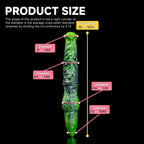 Realistic dual-ended silicone dildo with horse and dog designs, fantasy-themed, dual sensation, Oieffur brand.