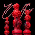 Oieffur Abyssal Depths beaded dildo made of medical-grade silicone, featuring a realistic design with textured beads for pleasure.