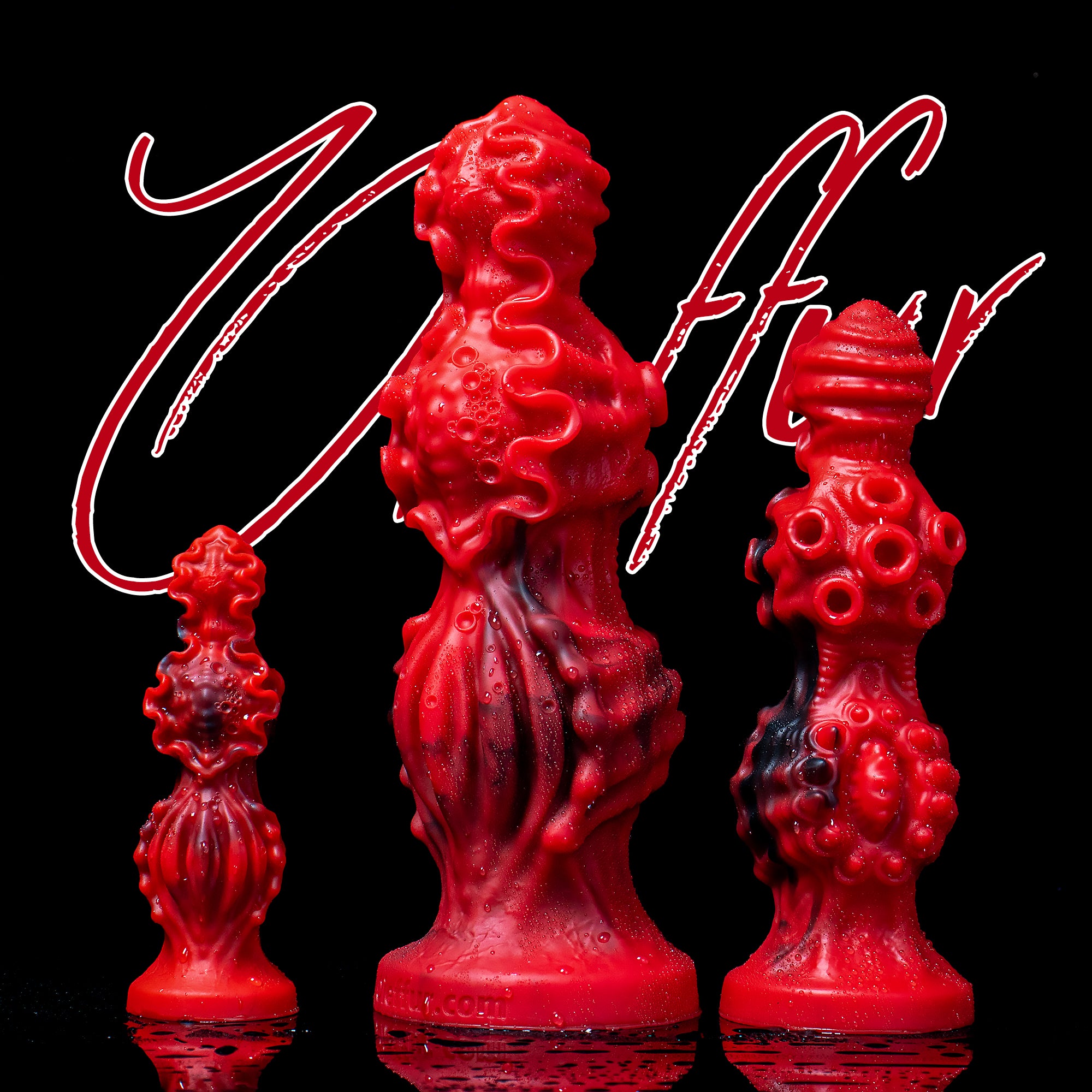 Oieffur Abyssal Depths beaded dildo made of medical-grade silicone, featuring a realistic design with textured beads for pleasure.