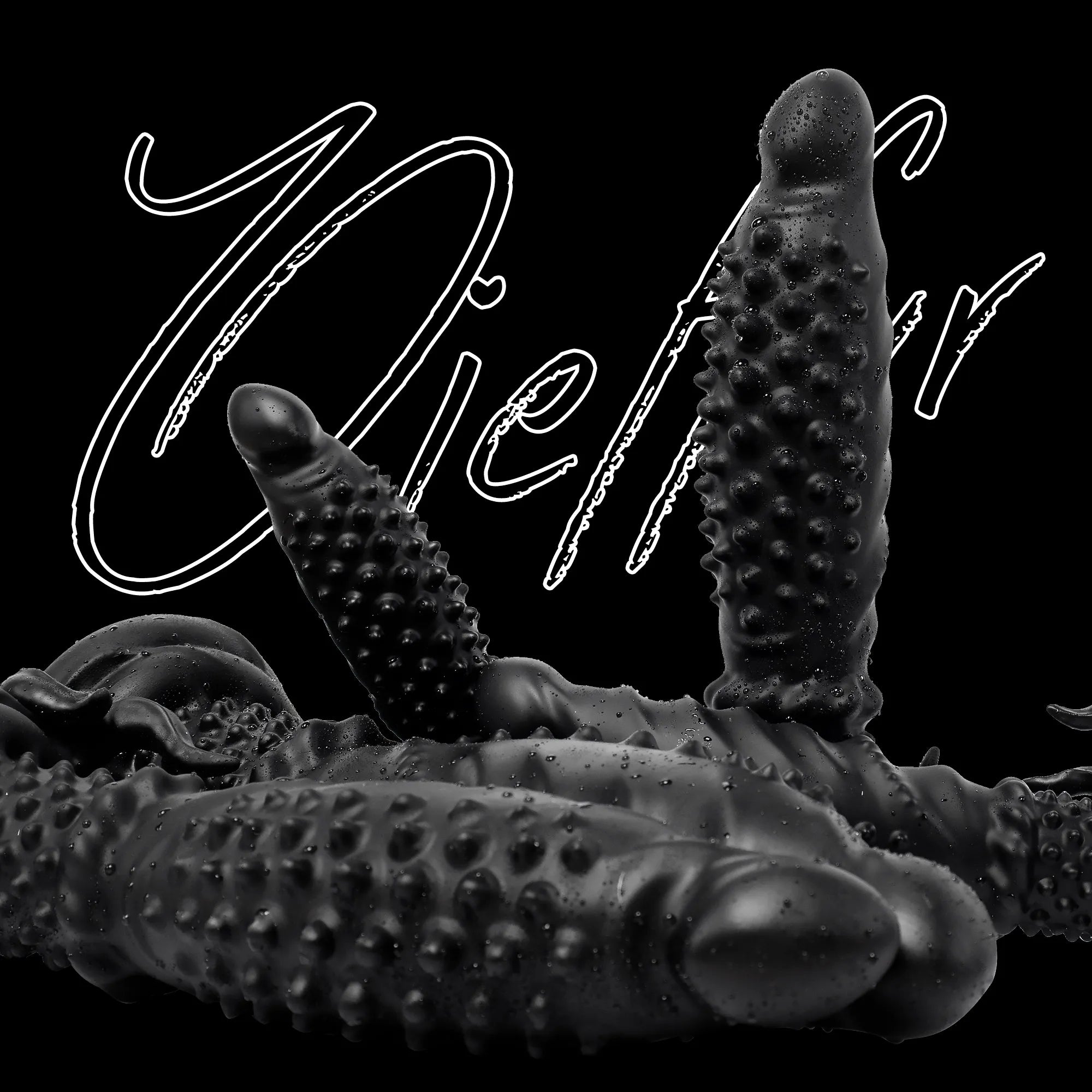 "Abyss" Spiked Dildo | Black Monster Dildo | Platinum Silicone