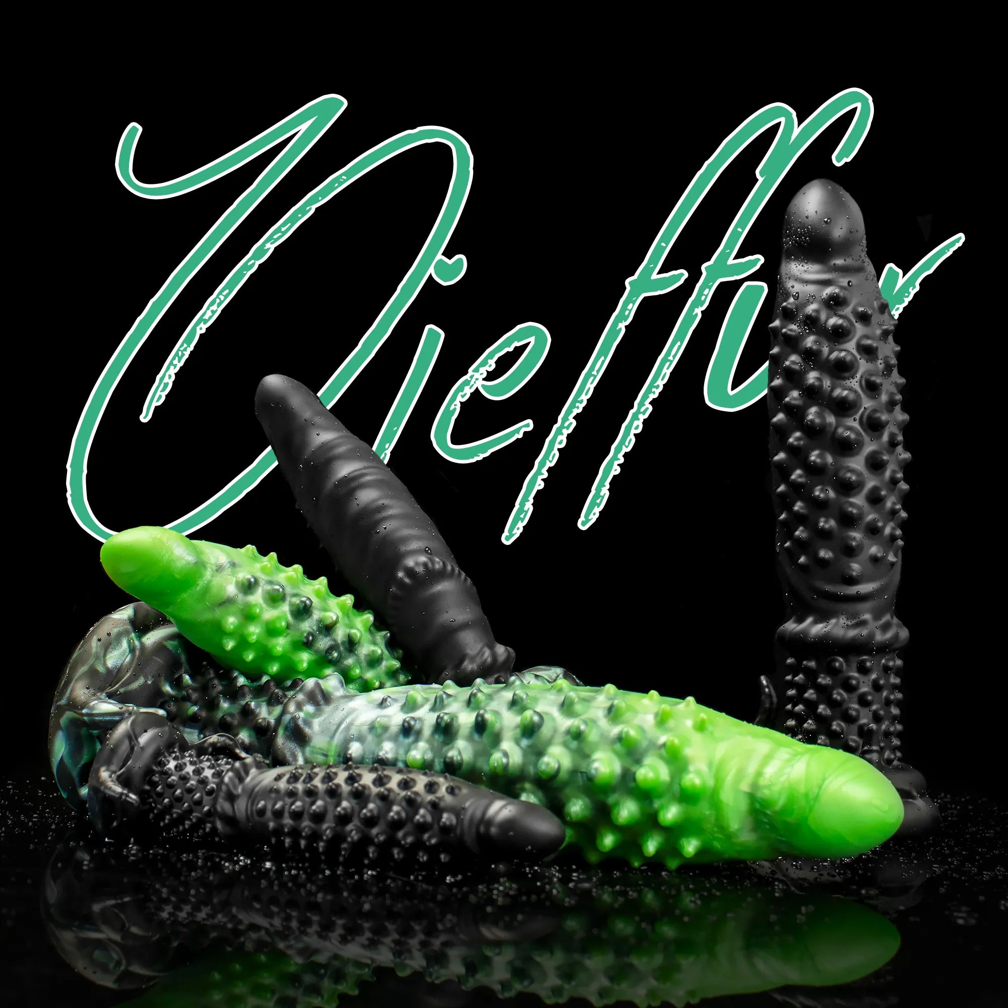 "Abyss" Spiked Dildo | Black Monster Dildo | Platinum Silicone