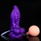 Oieffur Skyline Challenger Platinum silicone fantasy dildo in vibrant blue, featuring realistic details and smooth texture.