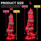 Oieffur fantasy silicone dragon dildo with scales, tentacles, and a suction cup for versatile adult pleasure.