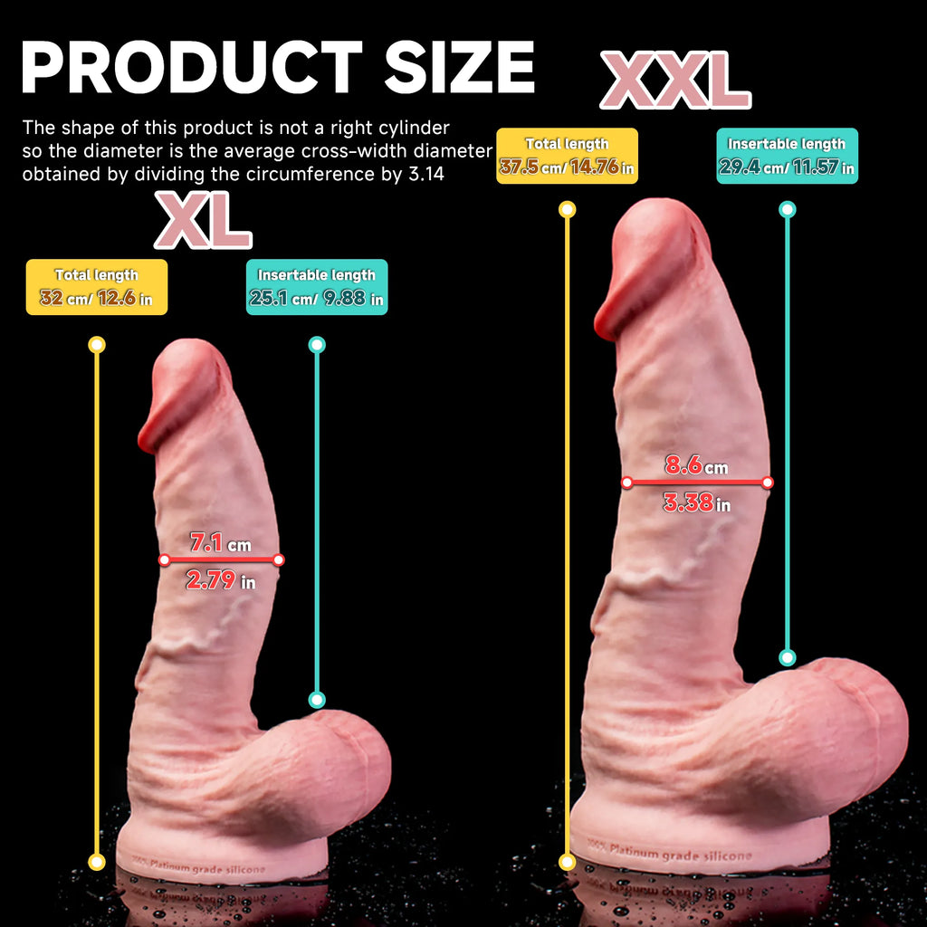 Realistic Vivid Dildo by Oieffur featuring a thick shaft, large head, and gentle curve, designed for enhanced pleasure.