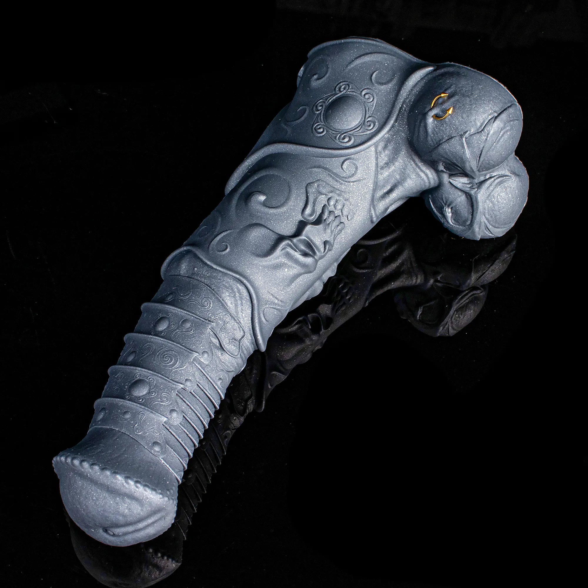 Silver Horse Dildo - Platinum Silicone with Lifelike Design - Oieffur