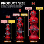 Oieffur Abyssal Depths beaded dildo made of medical grade silicone, featuring a detailed, textured design for fantasy pleasure.