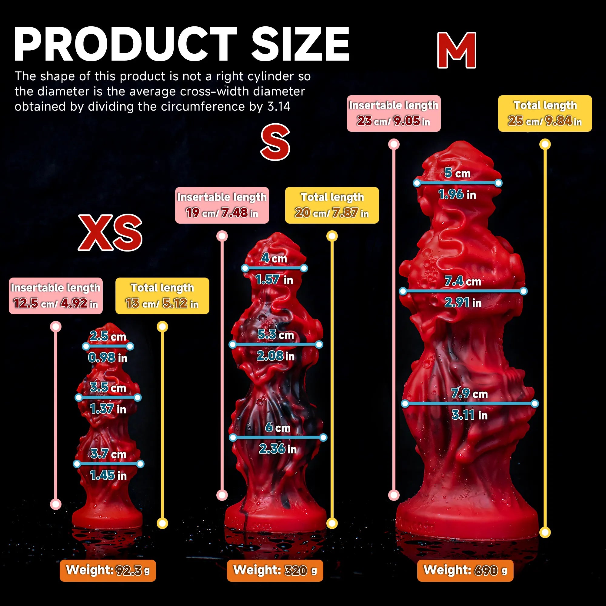 Oieffur Abyssal Depths beaded dildo made of medical grade silicone, featuring a detailed, textured design for fantasy pleasure.