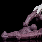 Realistic Centaur Horse dildo made of safe platinum silicone, featuring detailed texture for fantasy adult pleasure.