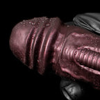 Oieffur Cyberpunk Sheath Male Extender Sleeve with mechanical real feel design, fitting over the penis for enhanced sensation.