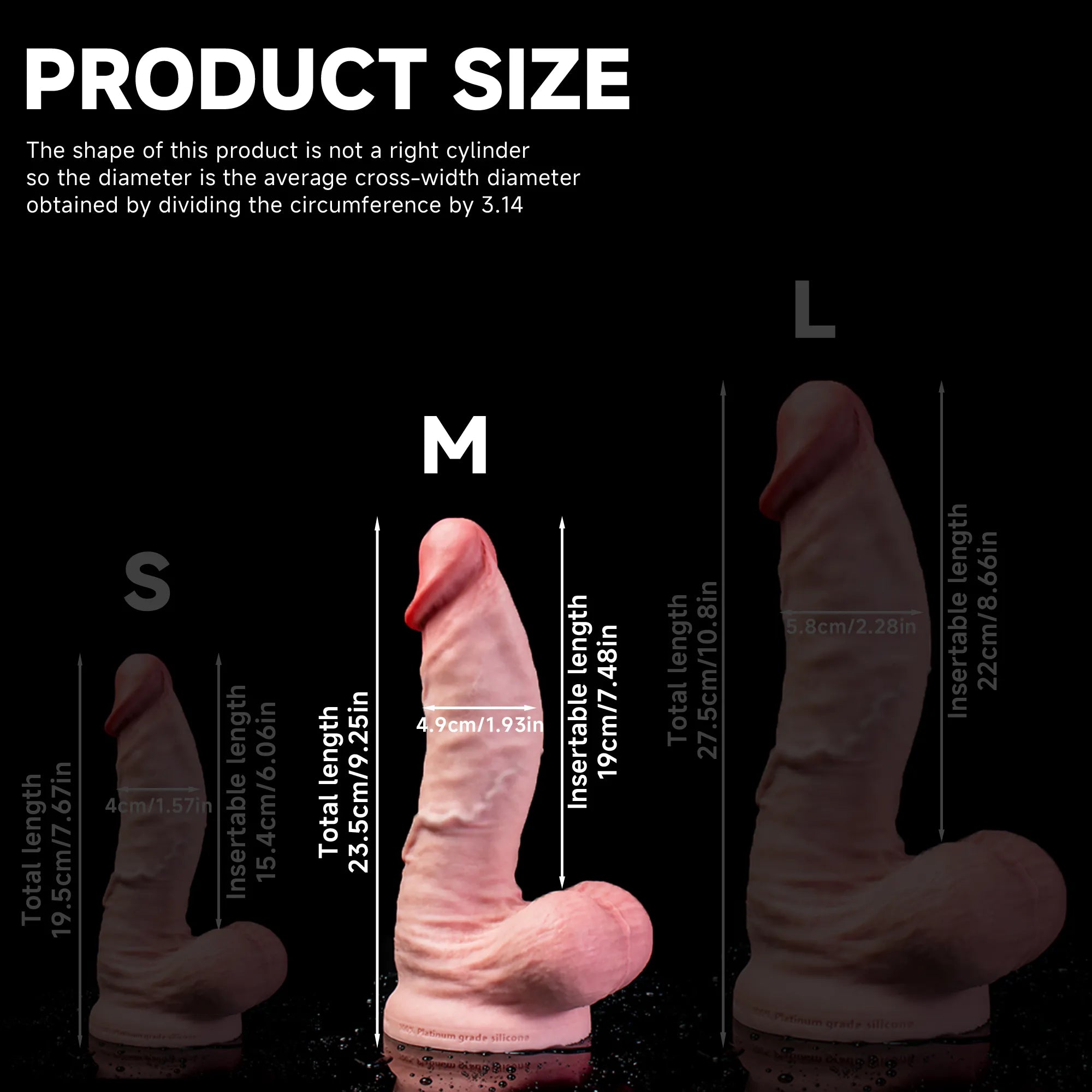 Vivid Realistic Dildo – Thick with Big Head and Gentle Curve