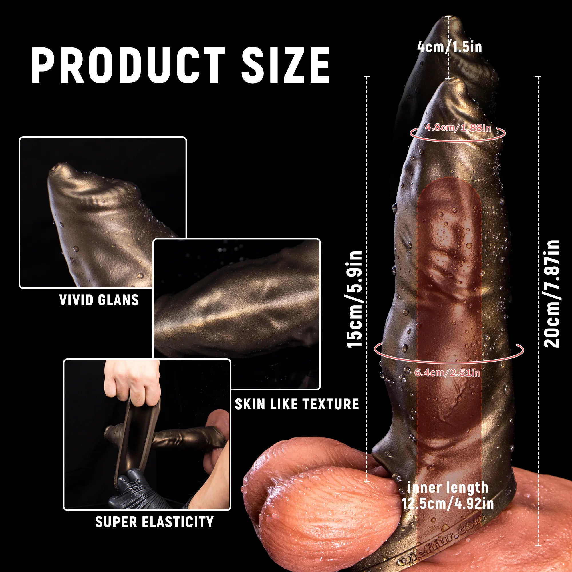 Dog Penis Sleeve –Realistic Canine Cock Sleeve | Platinum Silicone Extender