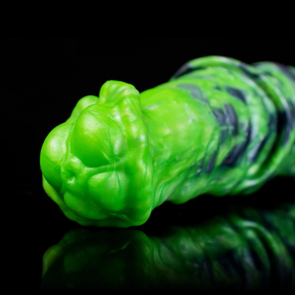 Oieffur Dual Sensation Platinum silicone double-ended dildo with realistic horse and dog designs, fantasy adult toy for intimate pleasure