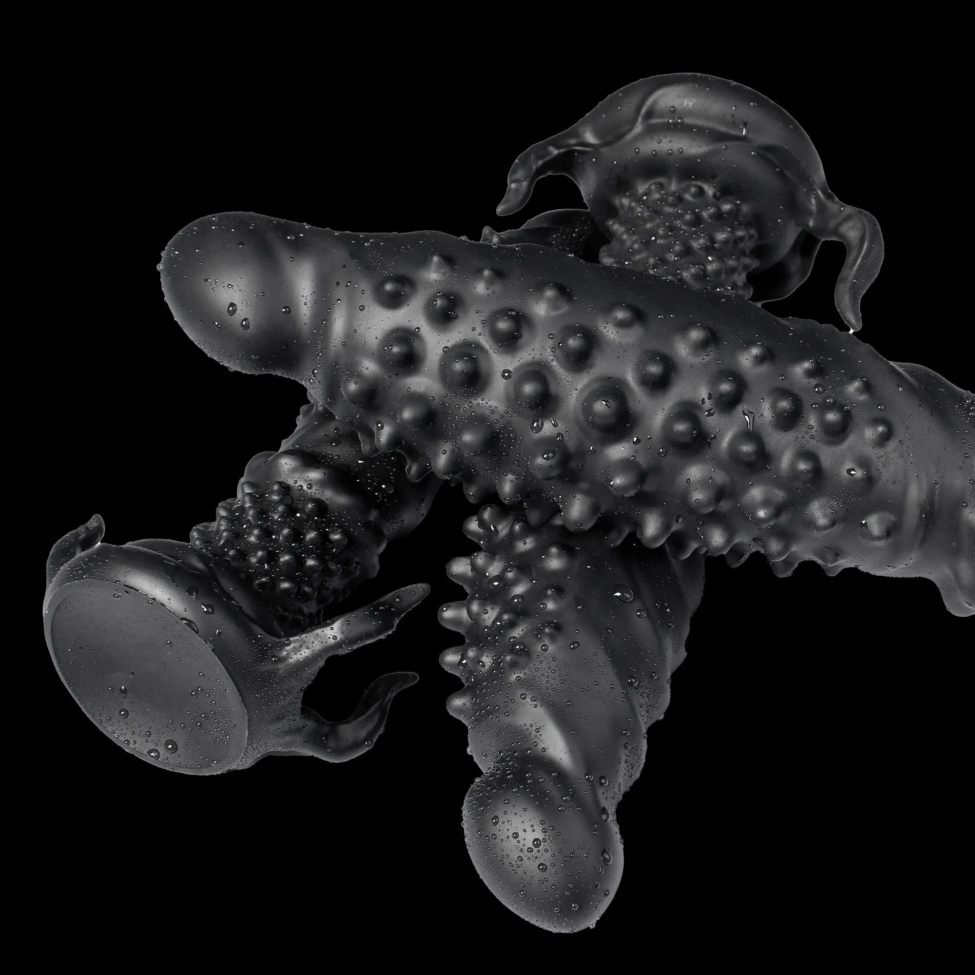 "Abyss" Spiked Dildo | Black Monster Dildo | Platinum Silicone