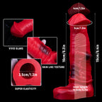 Oieffur male silicone penis sleeve extender showing a transparent, textured sheath designed to enhance girth and length.