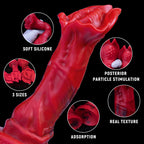 Red Rock Turtle fantasy dildo by Oieffur, high-quality silicone, featuring a red dragon design with detailed textures.